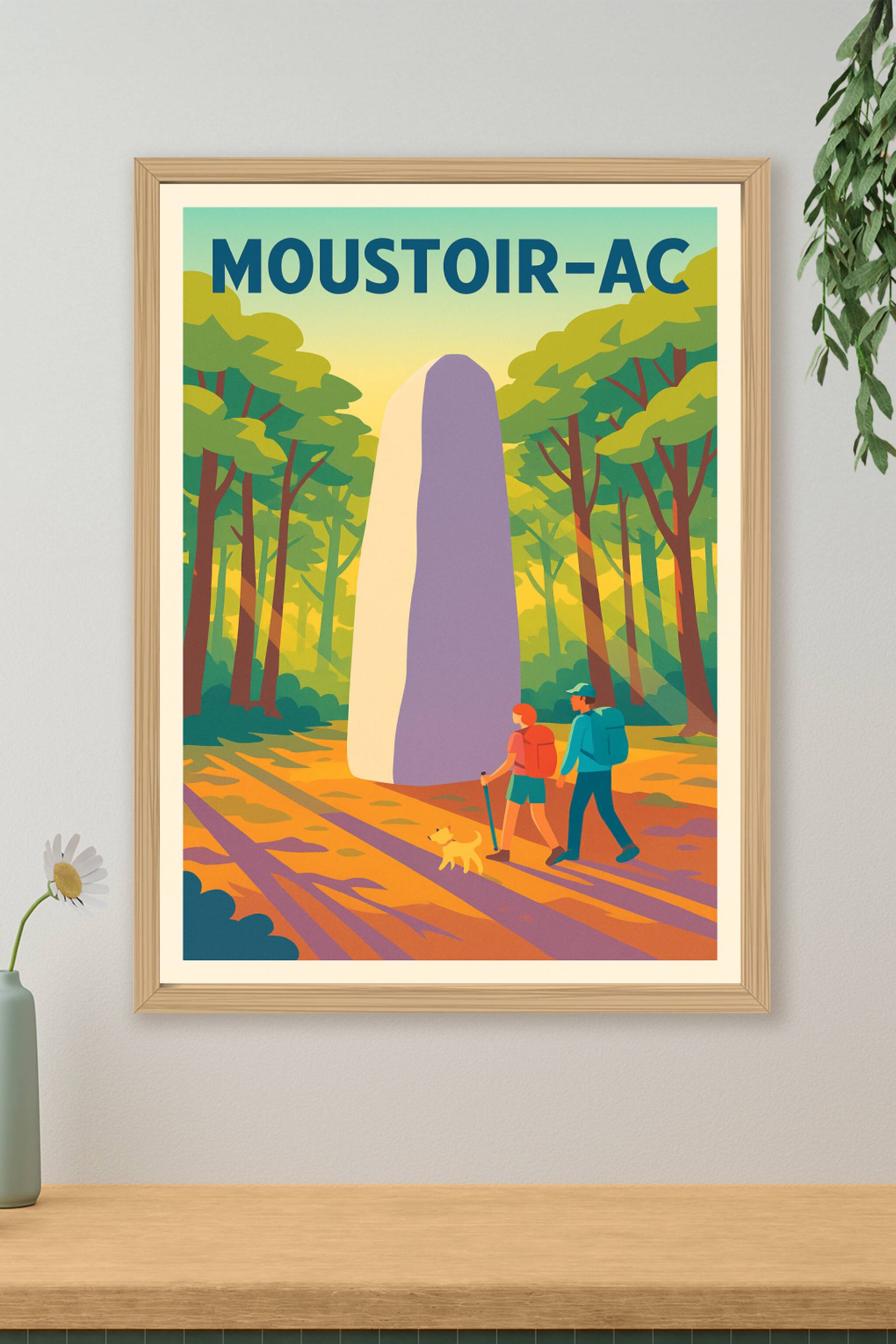 Affiche de Moustoir-Ac - Découvrez la magie des menhirs en forêt