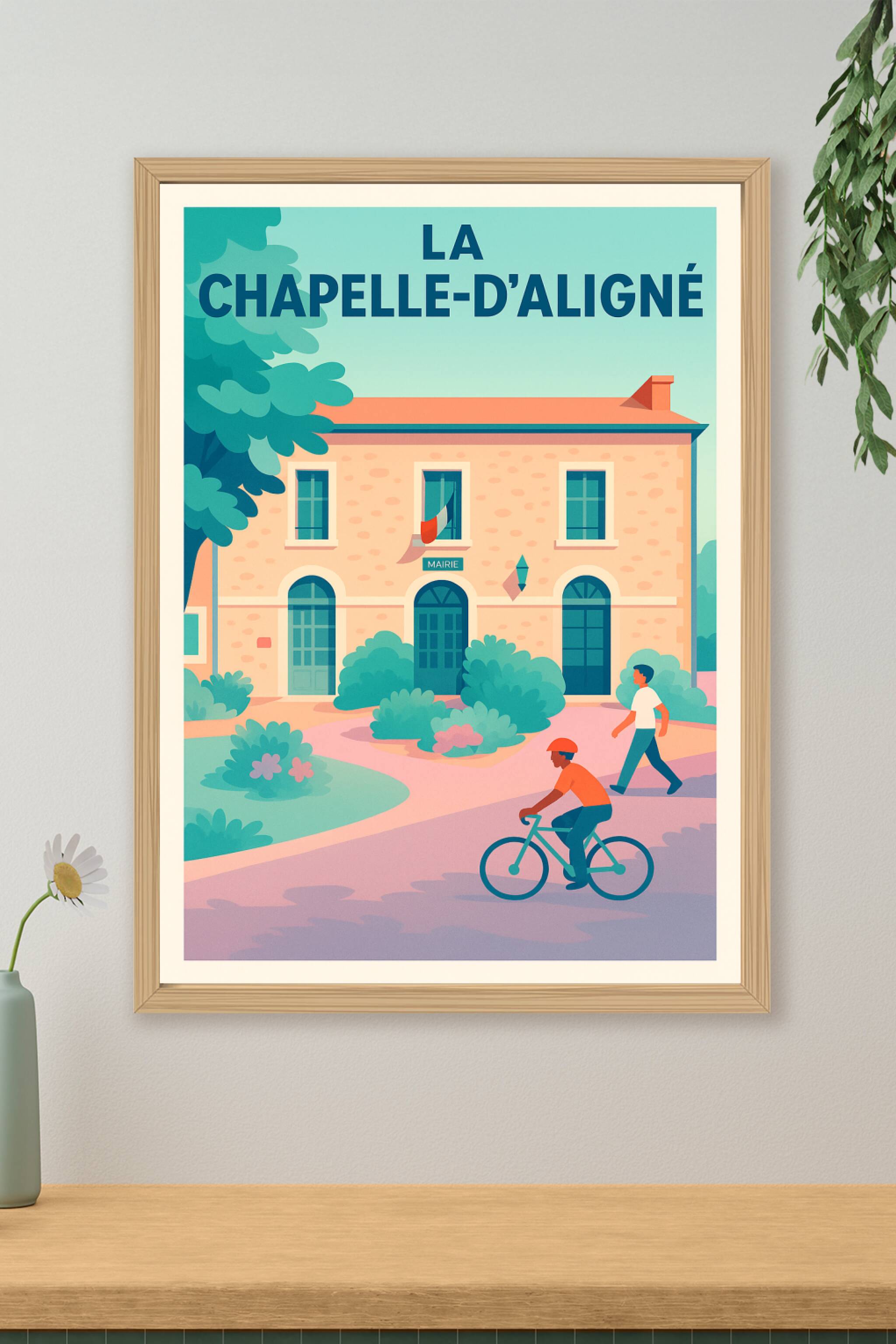 Affiche de La Chapelle-d'Aligné - Charme et tranquillité au cœur du village
