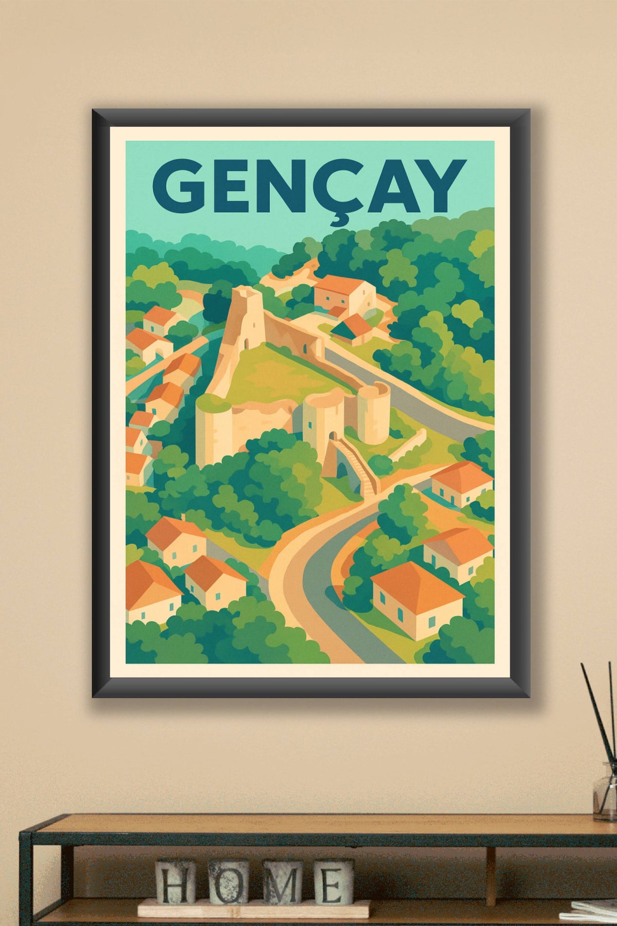 Affiche de Gençay - Charme médiéval et nature préservée