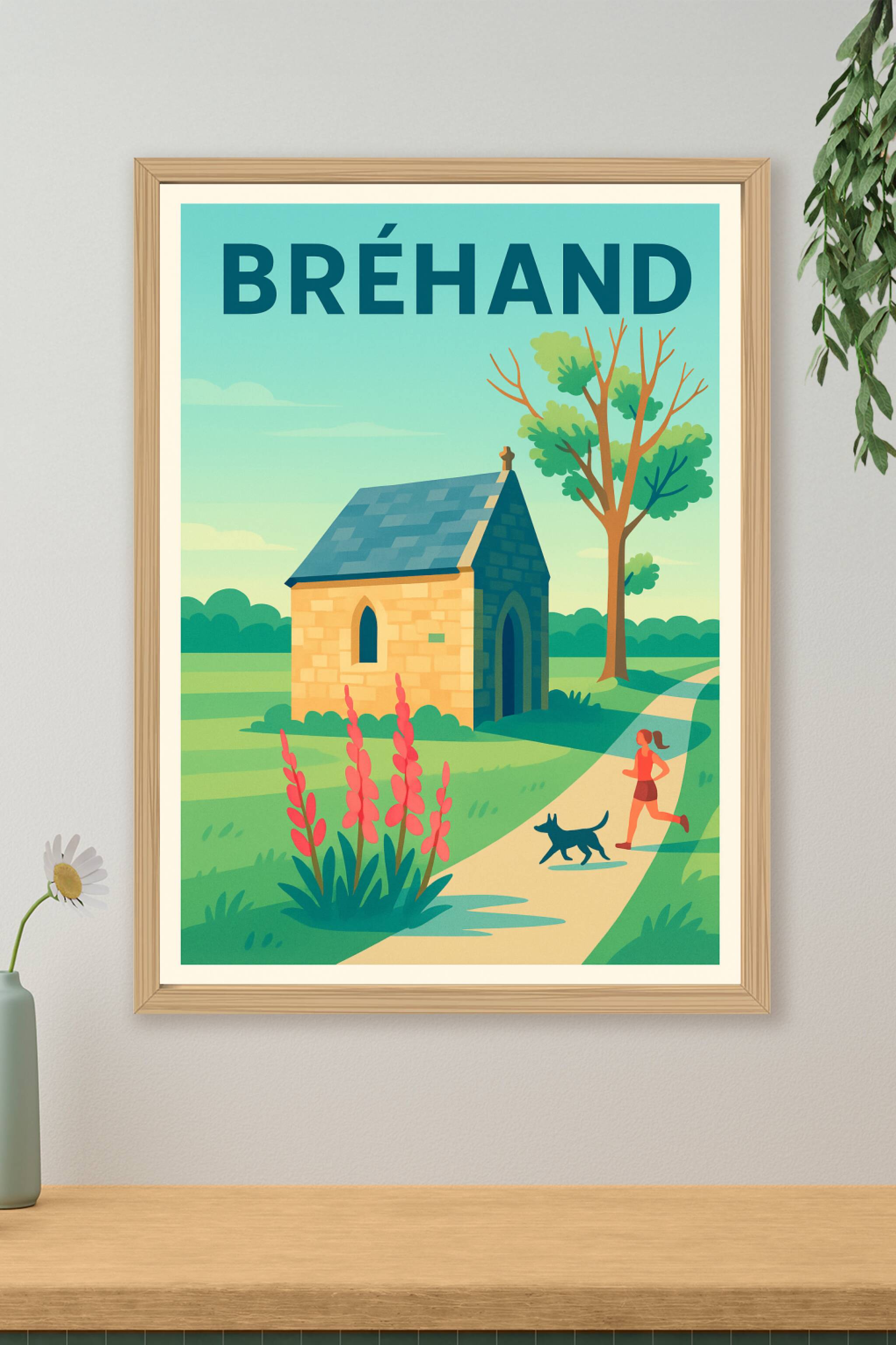 Affiche de Bréhand - Charme bucolique et nature paisible