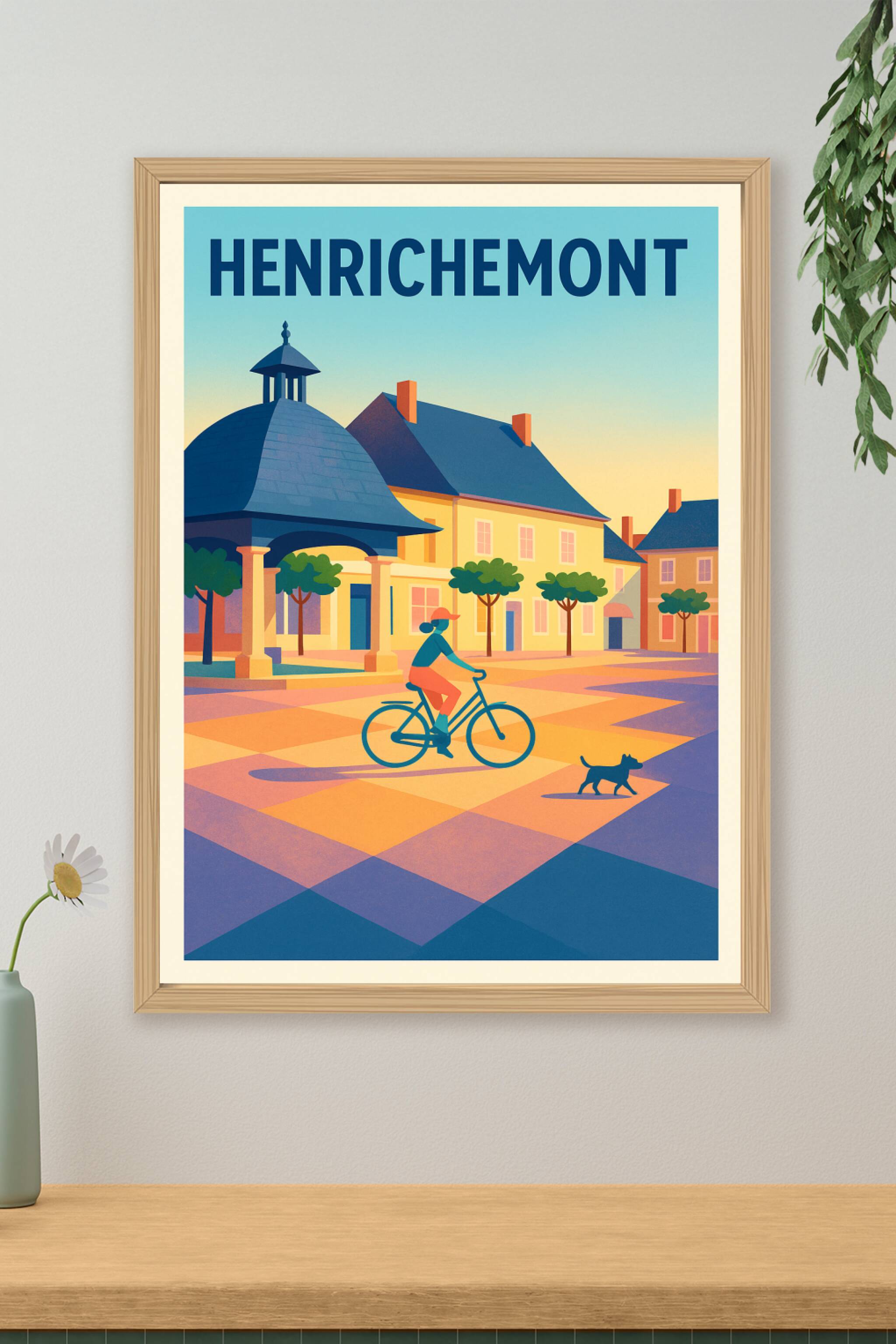 Affiche de Henrichemont - Charme et douceur d'une place paisible