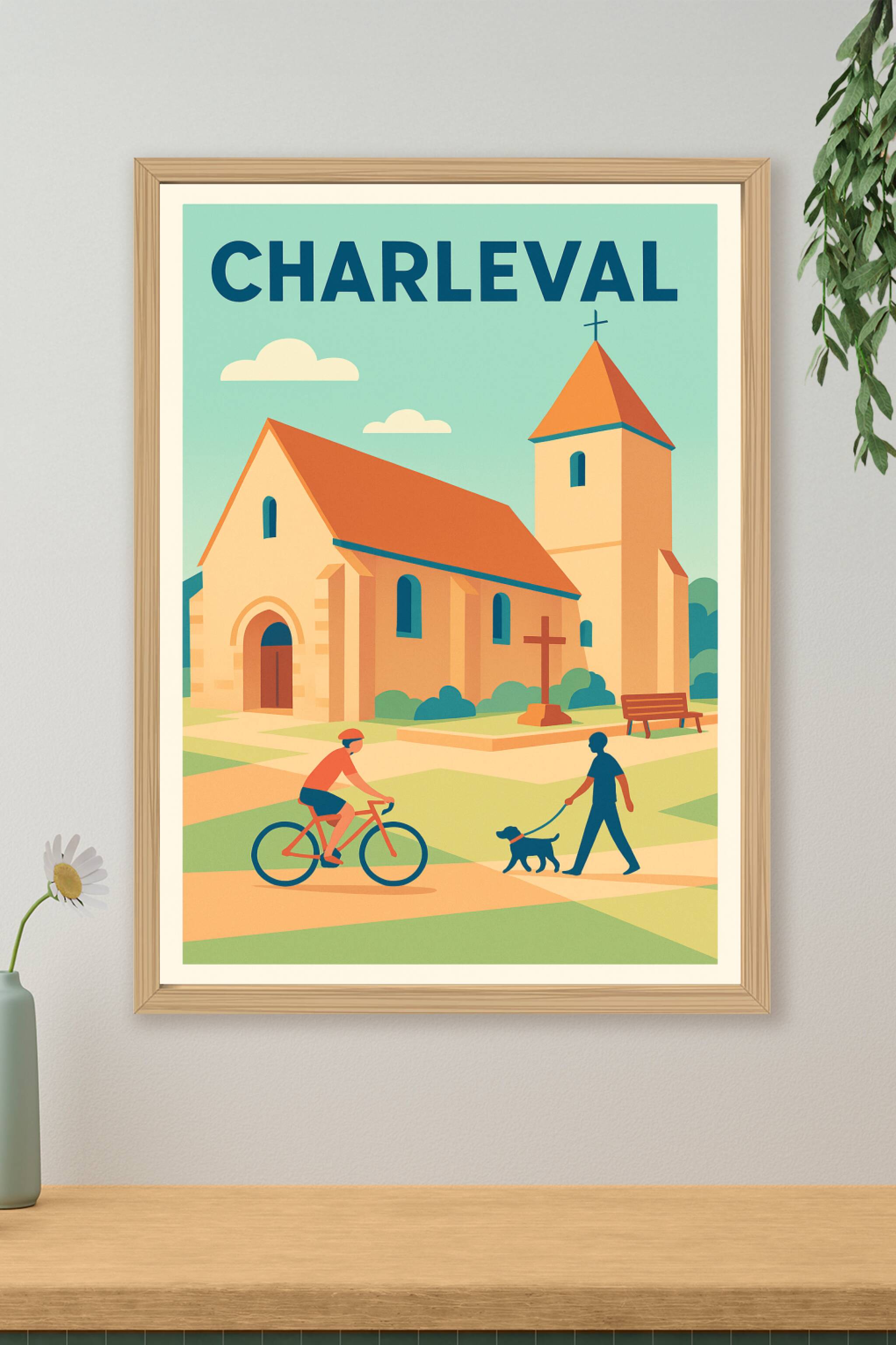 Affiche de Charleval - Un coin paisible au charme authentique
