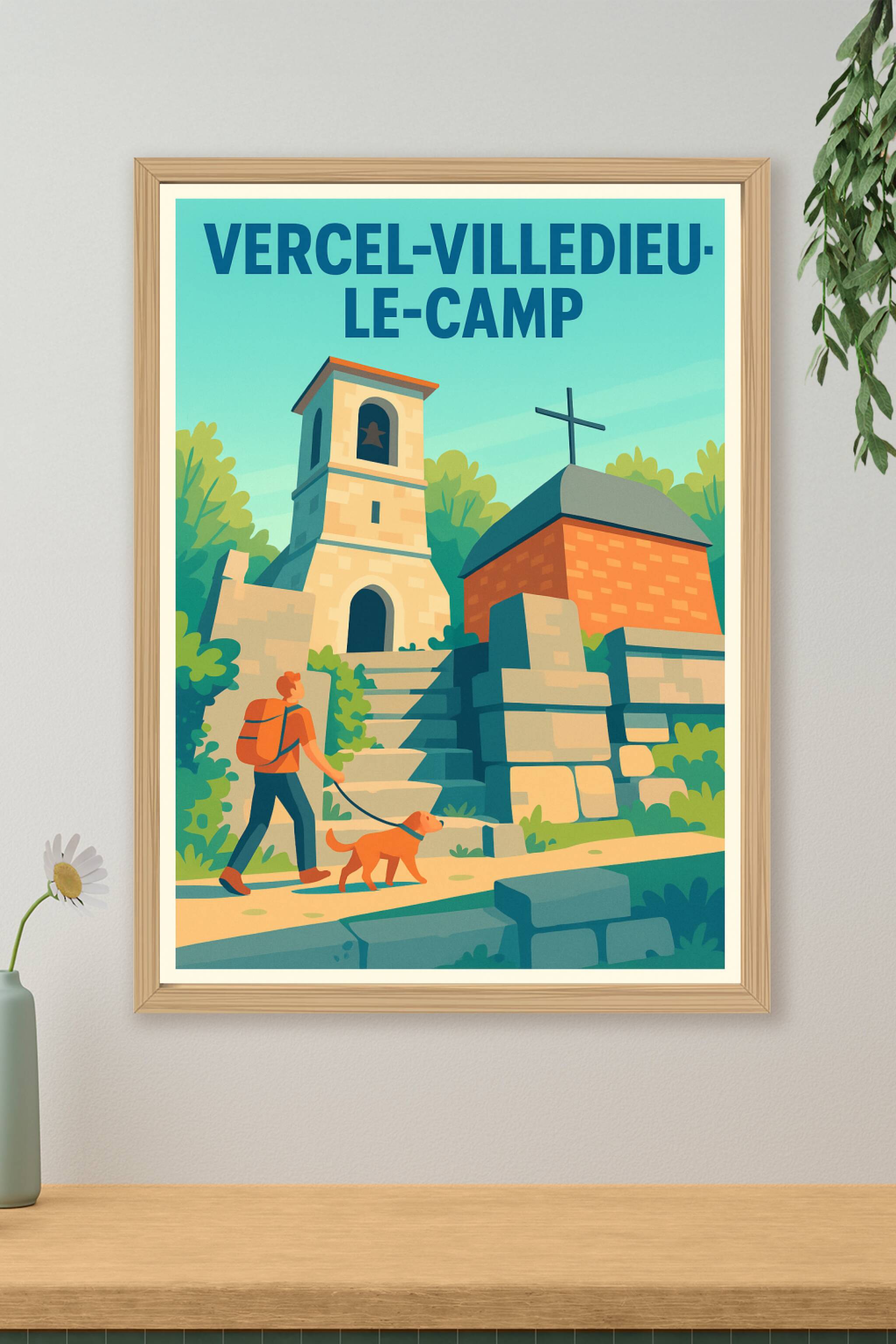 Affiche de Vercel-Villedieu-le-Camp - Invitation à la découverte et à la promenade