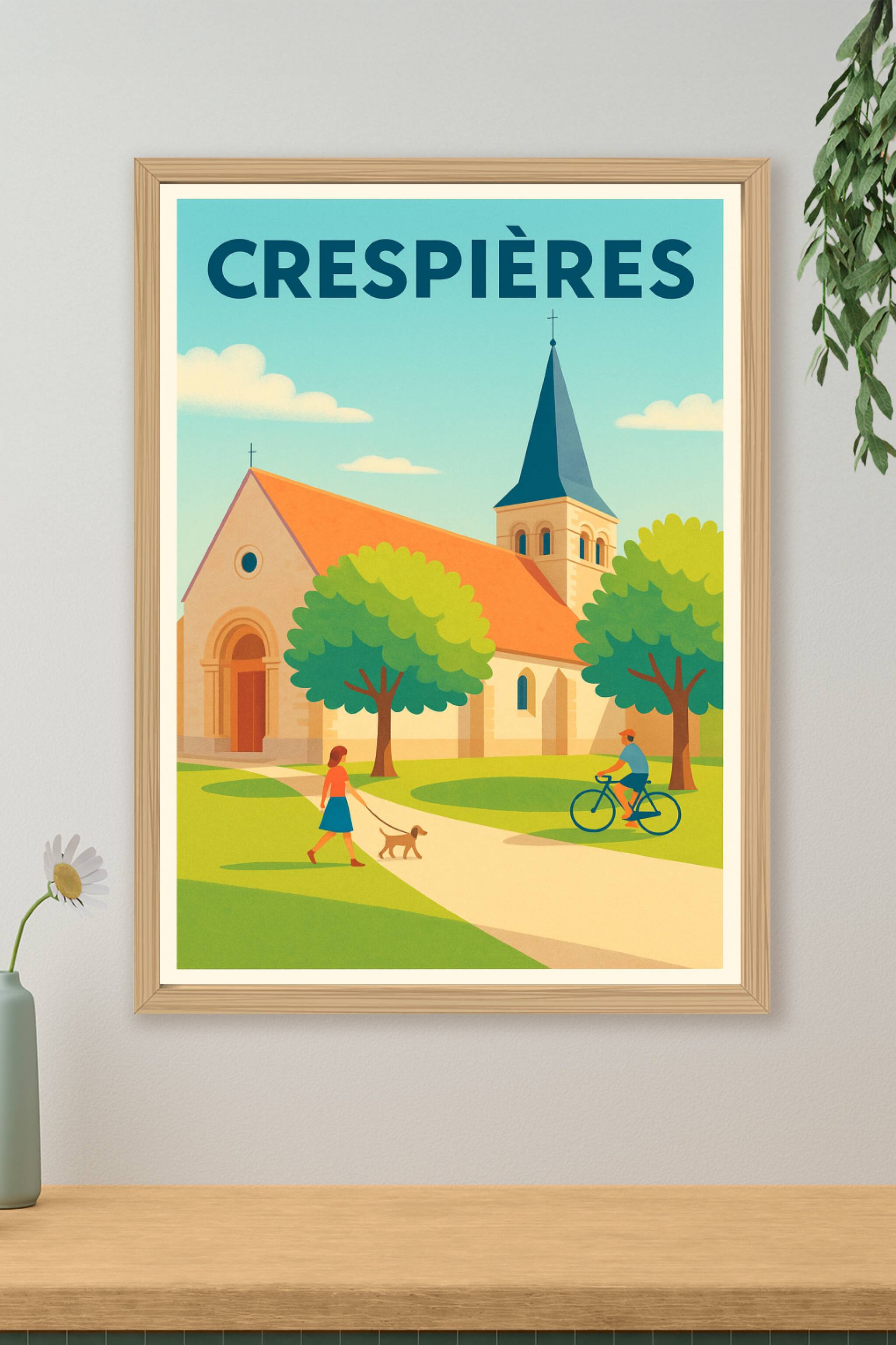 Affiche de Crespières - Charme et sérénité au cœur du village