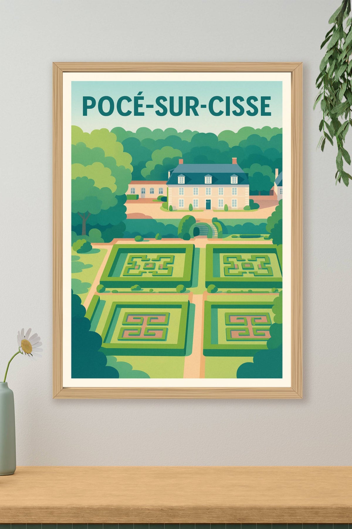 Affiche de Pocé-sur-Cisse - Élégance et sérénité au cœur des jardins à la française