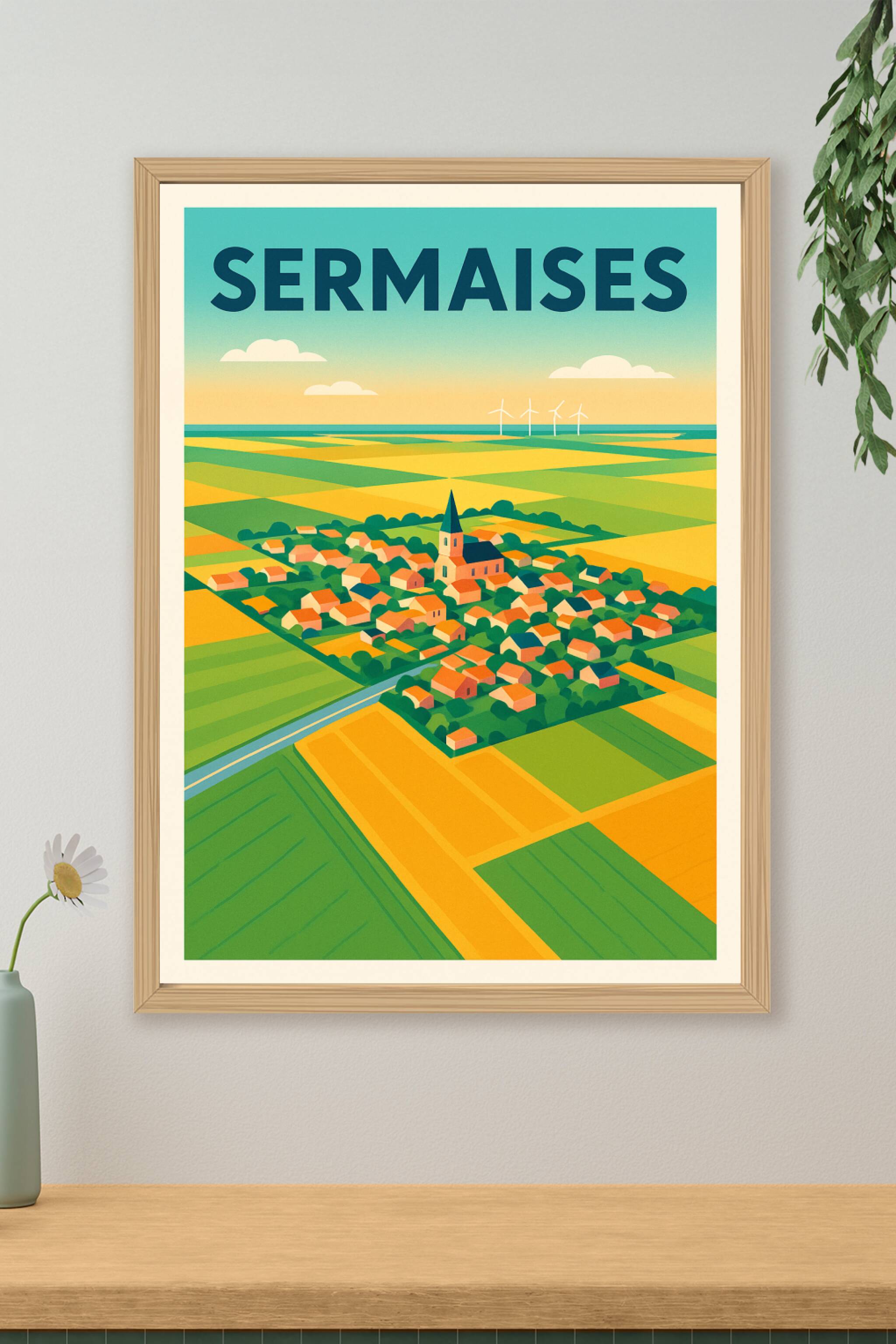 Affiche de Sermaises - Charme bucolique au cœur des champs