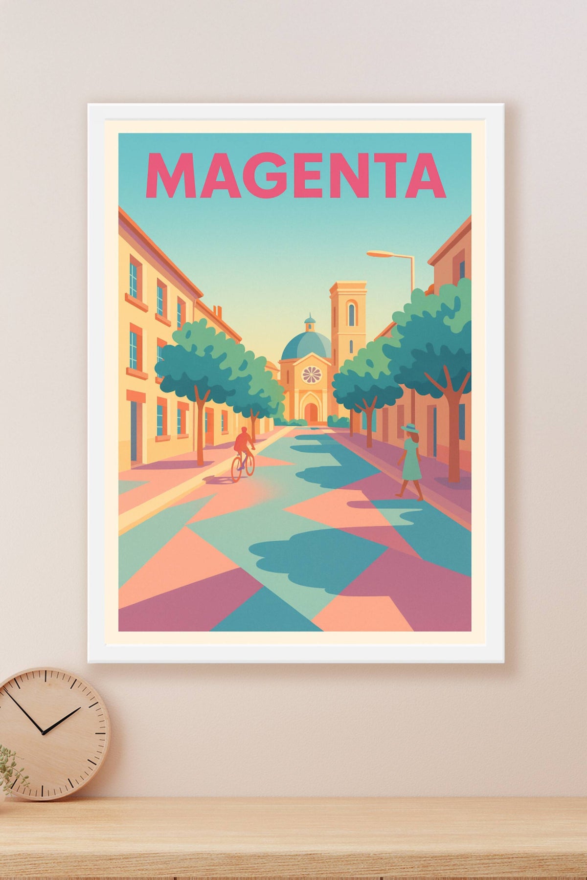 Affiche de Magenta - L'élégance colorée d'une rue paisible