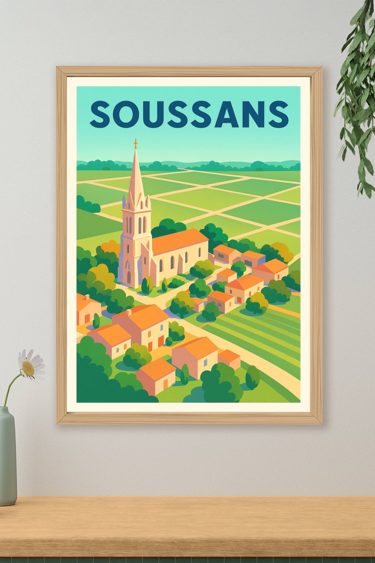 Affiche de Soussans - Charme bucolique et patrimoine pittoresque