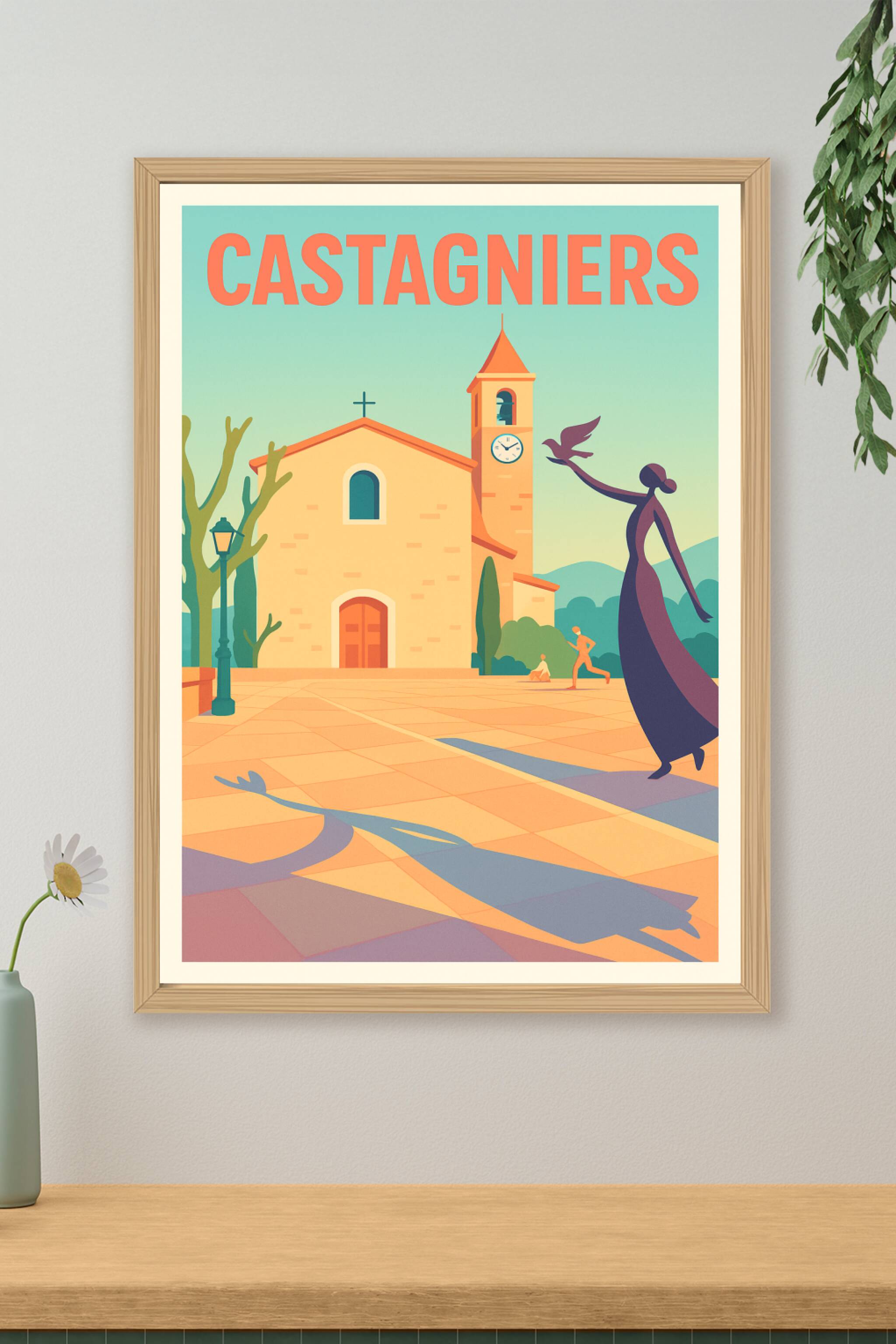 Affiche de Castagniers - Charme et sérénité en terrasse ensoleillée