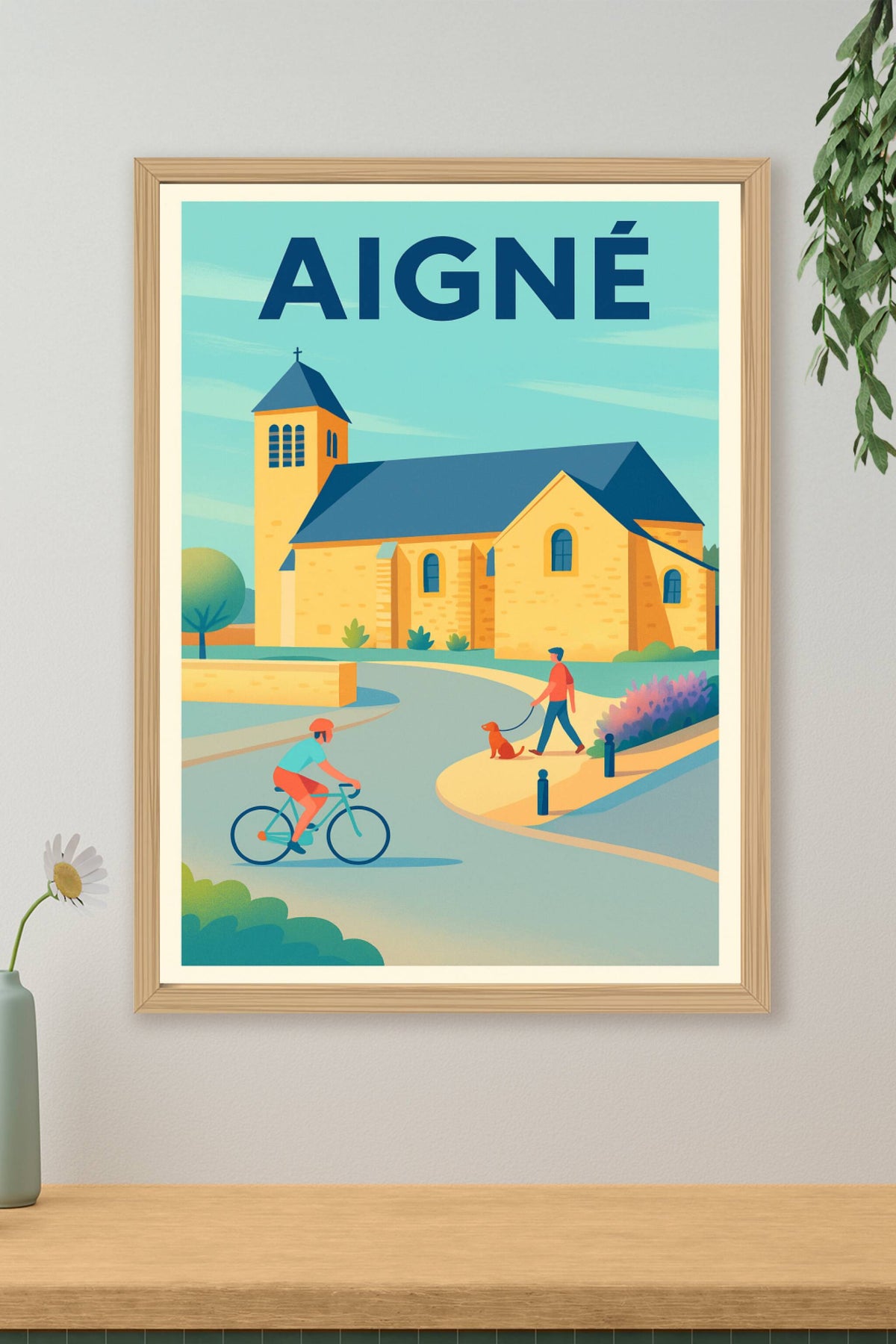 Affiche de Aigné - Charme paisible et douceur de vivre