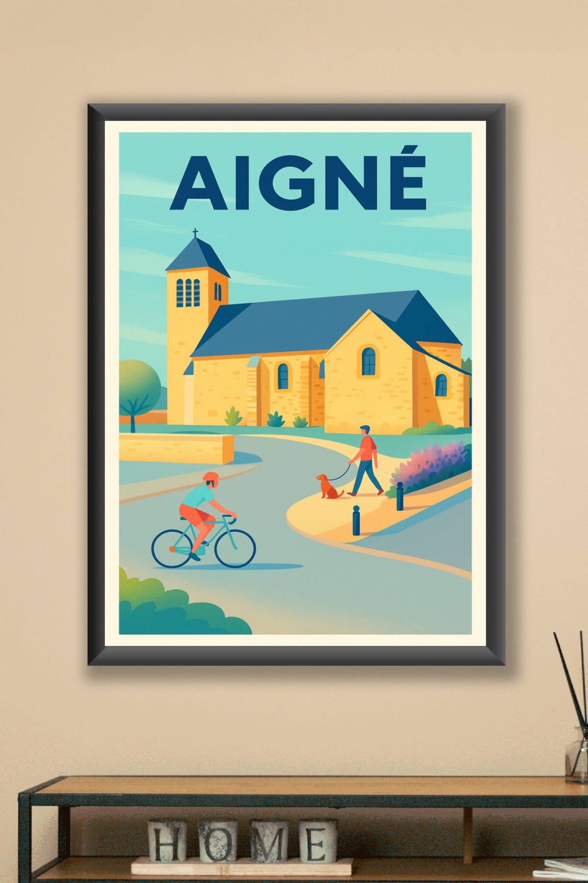 Affiche de Aigné - Charme paisible et douceur de vivre