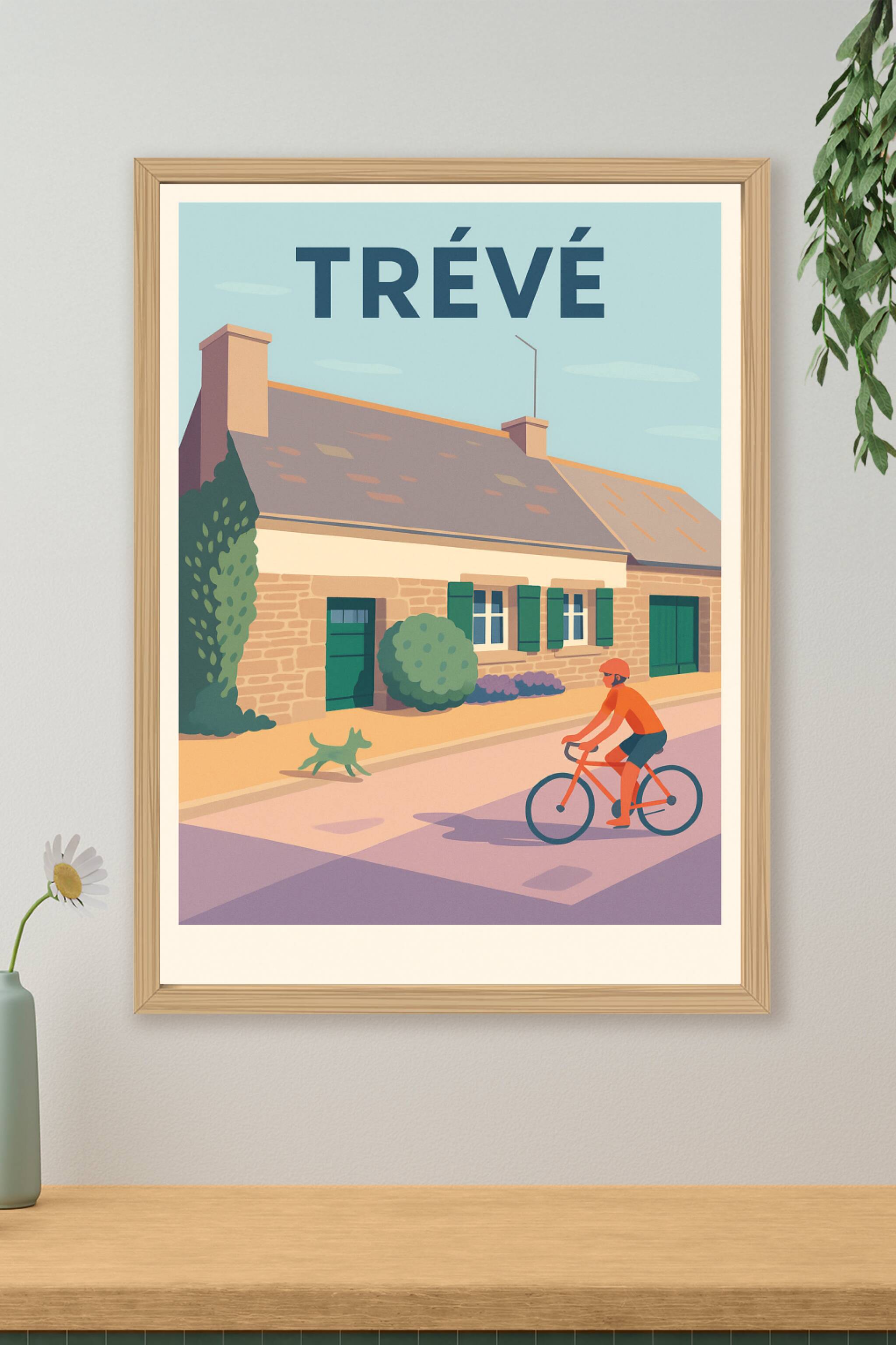 Affiche de Trévé - L'élégance paisible de la campagne bretonne