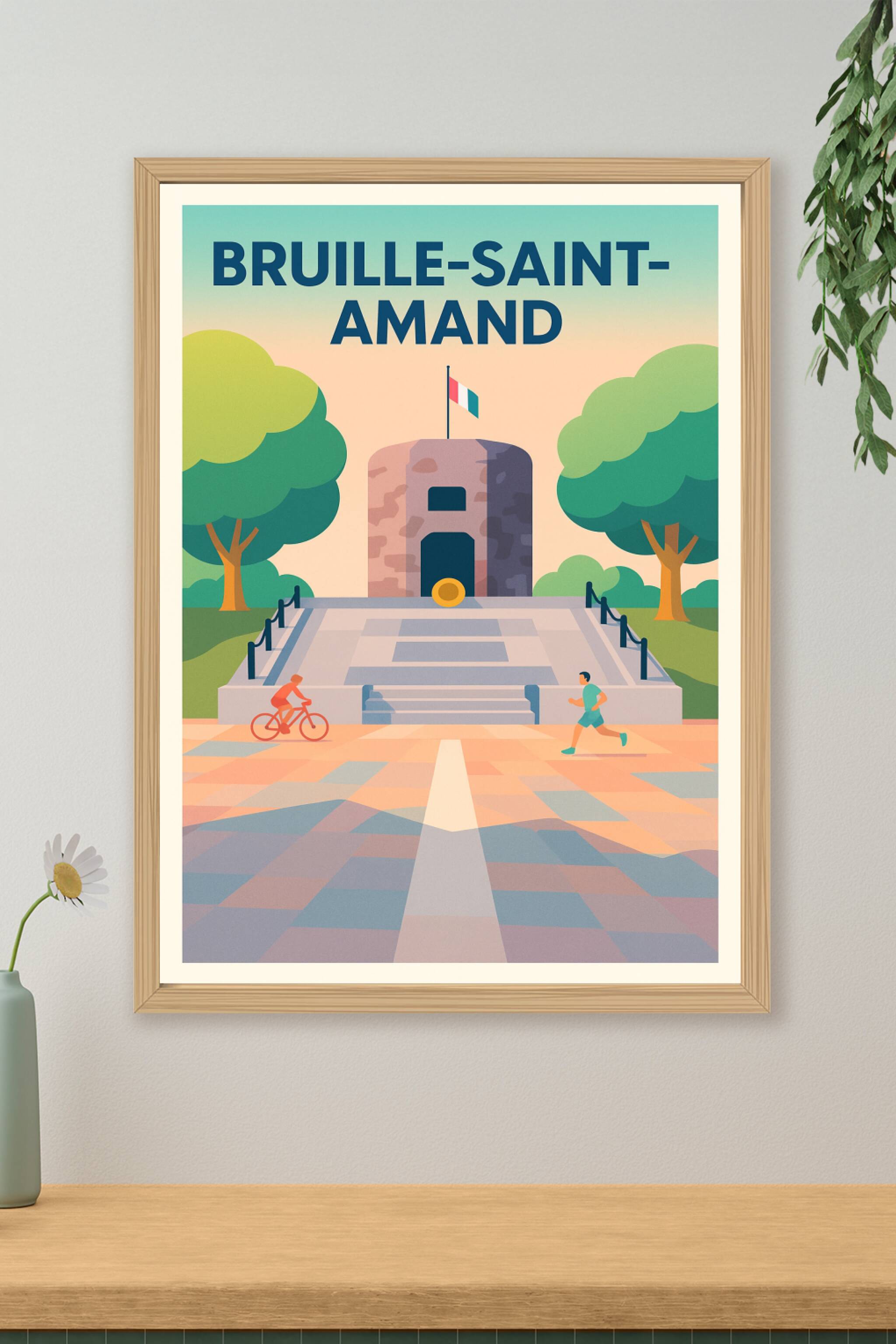 Affiche de Bruille-Saint-Amand - Harmonie entre nature et patrimoine