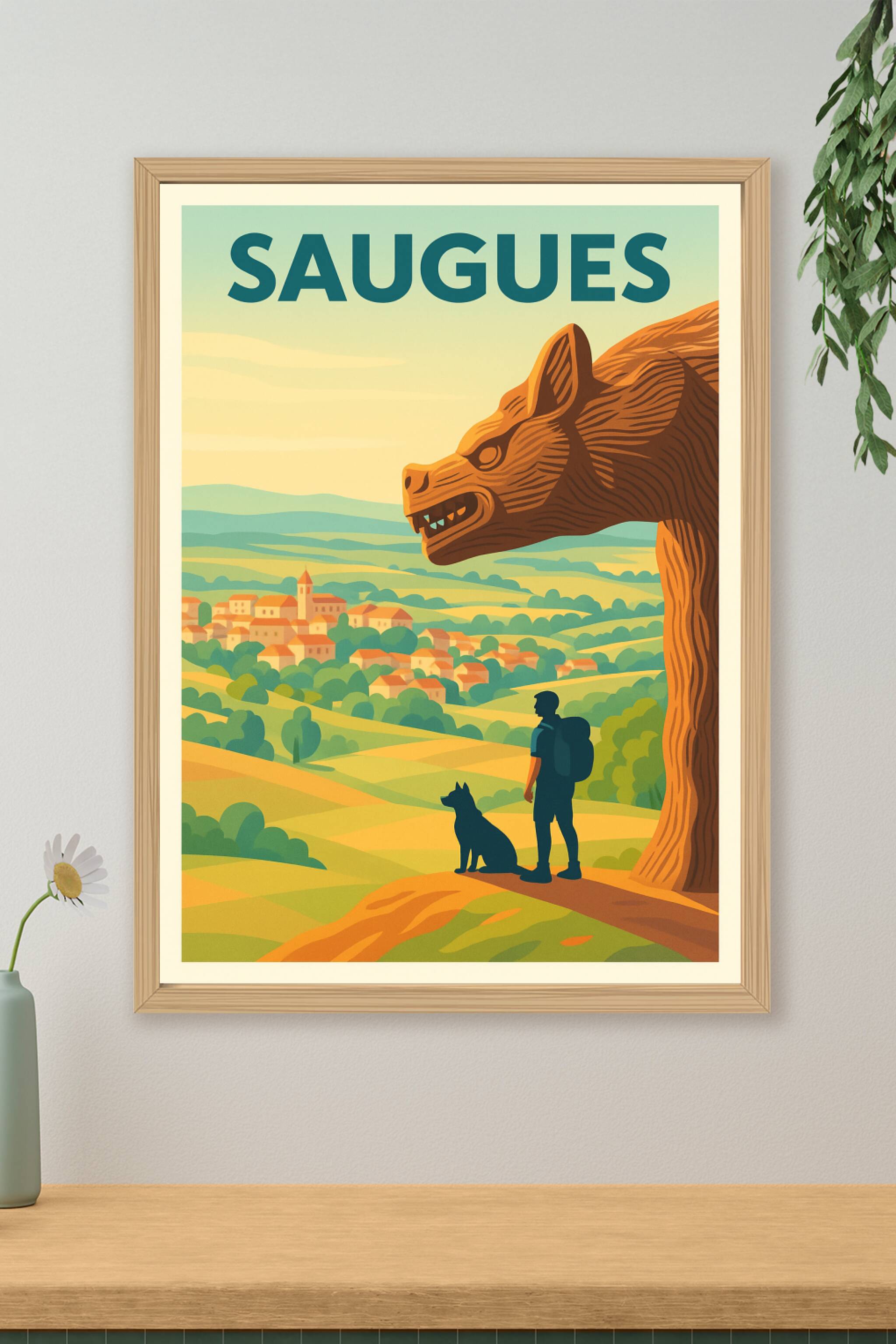 Affiche de Saugues - Terre de légendes et panoramas grandioses