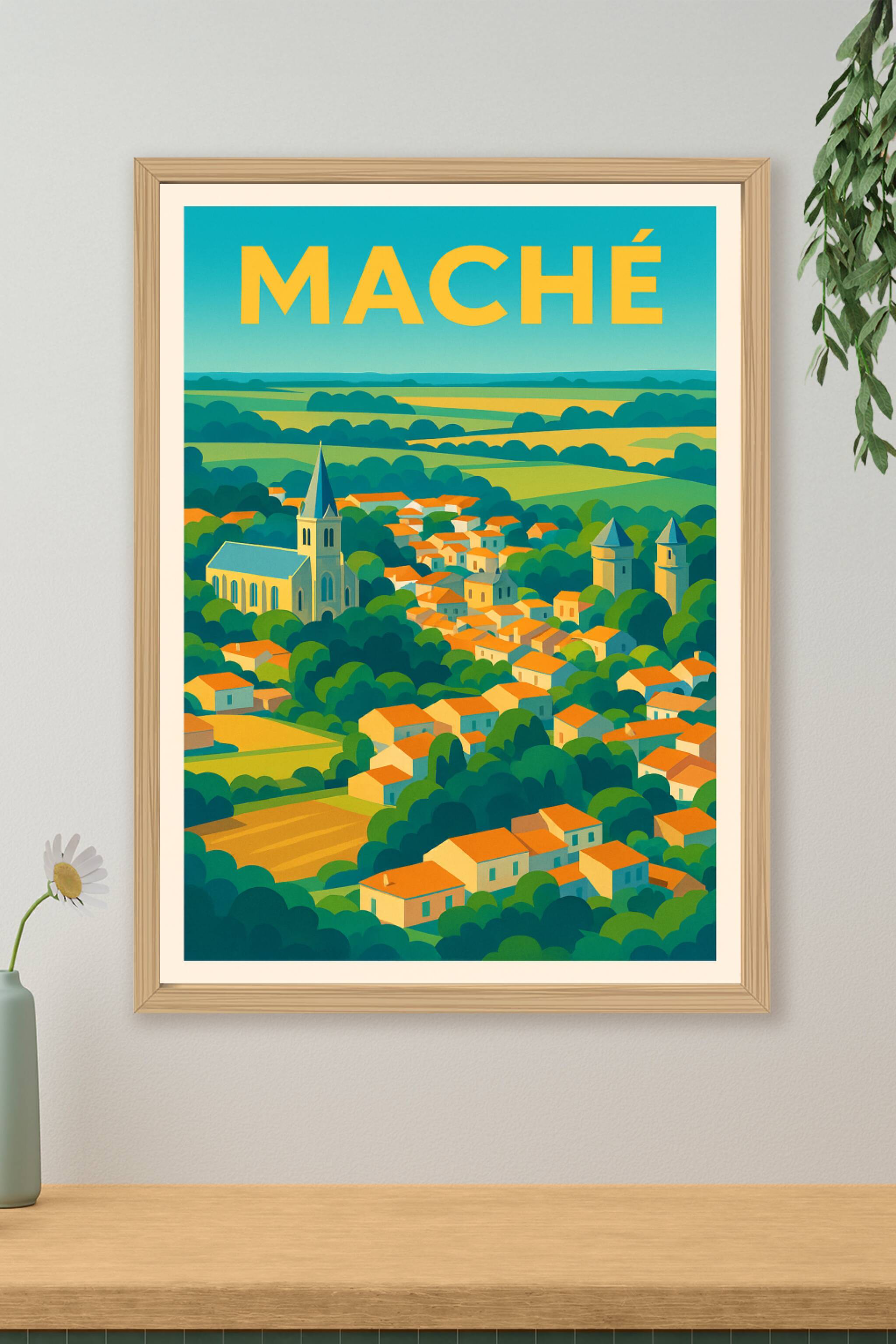Affiche de Maché - Charme et douceur de la campagne vendéenne