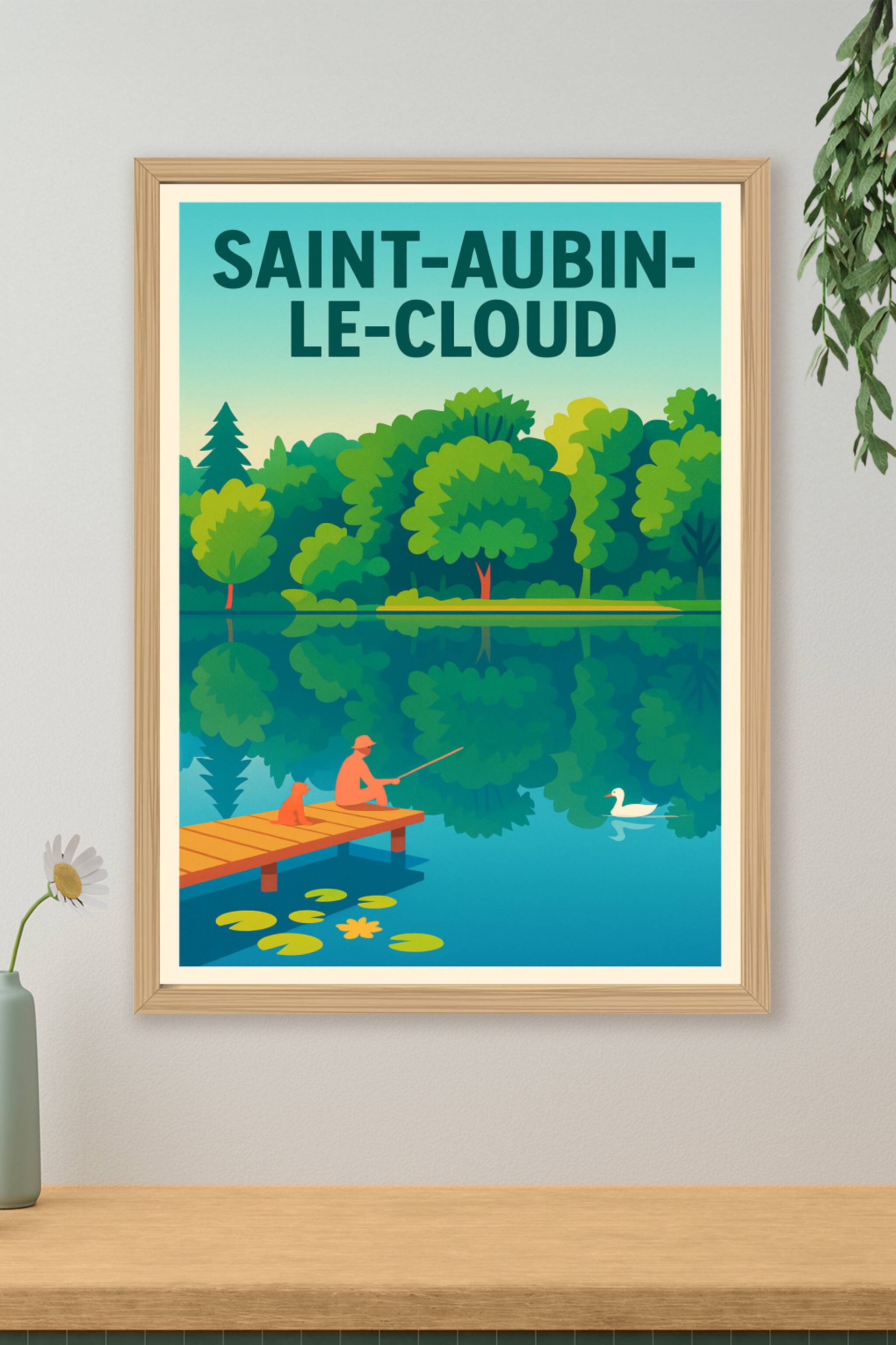 Affiche de Saint-Aubin-le-Cloud - Tranquillité au bord de l'eau