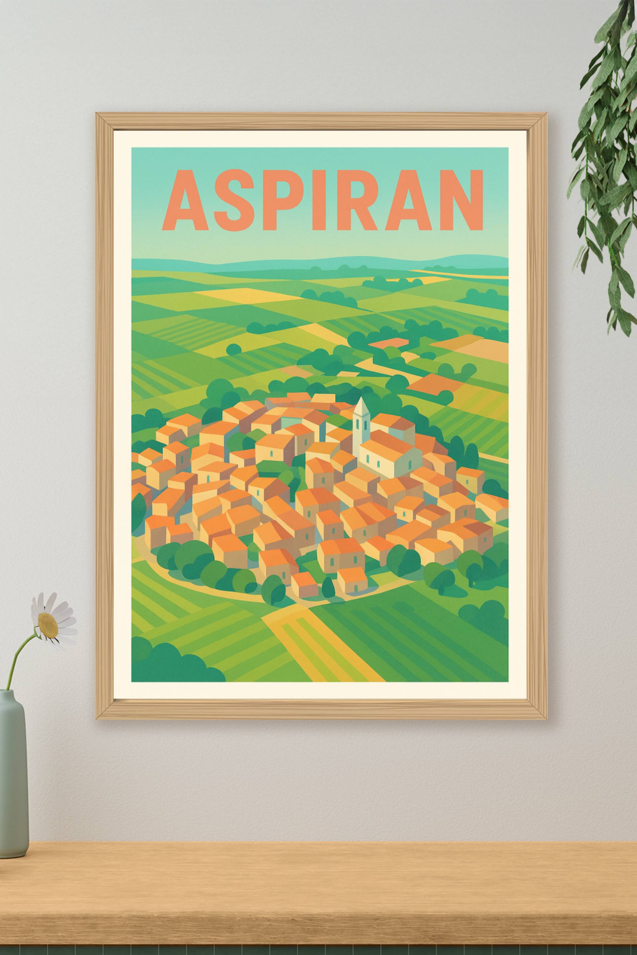 Affiche de Aspiran - Charme authentique au cœur de la nature