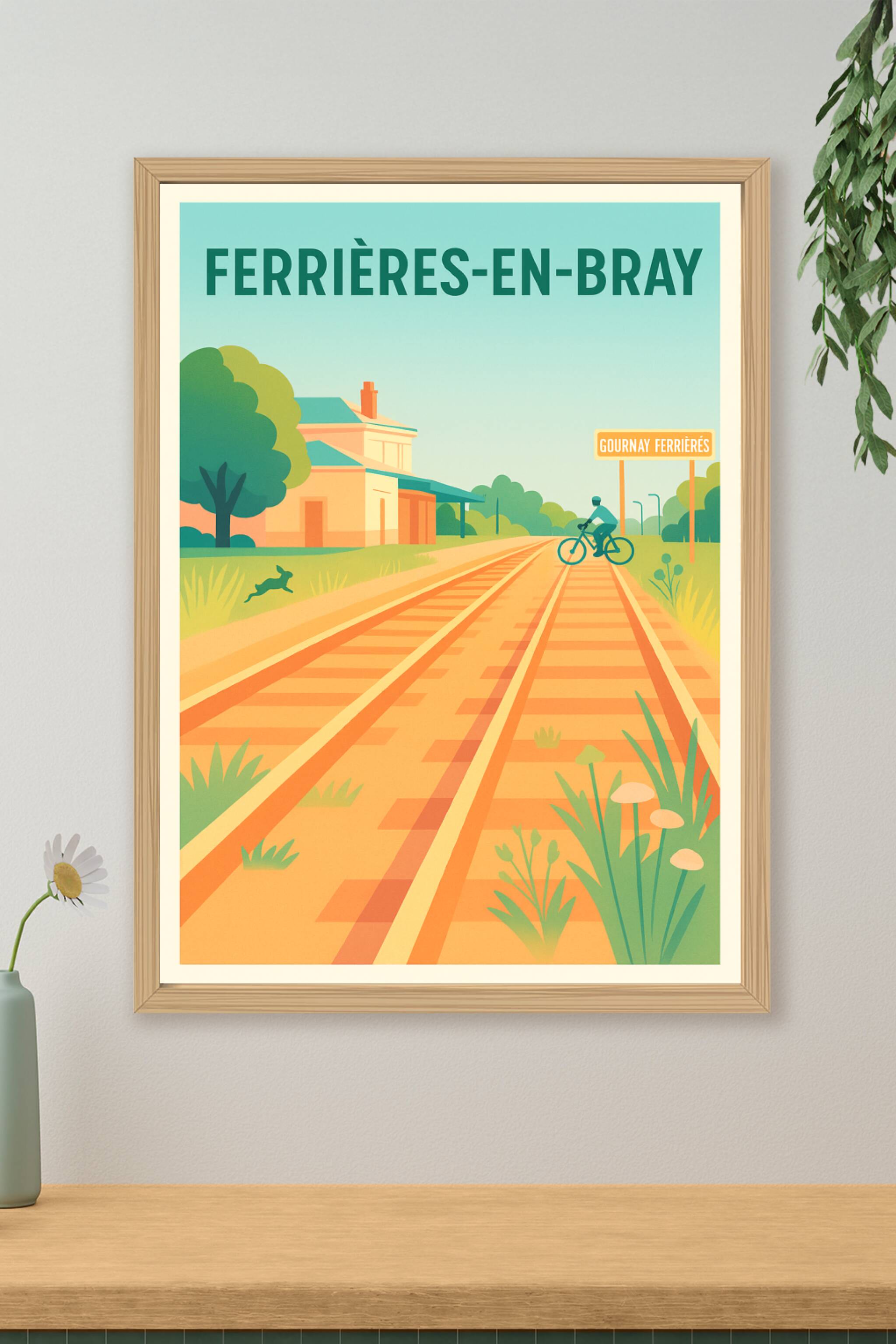 Affiche de Ferrières-en-Bray - L'évasion à vélo au cœur de la campagne normande