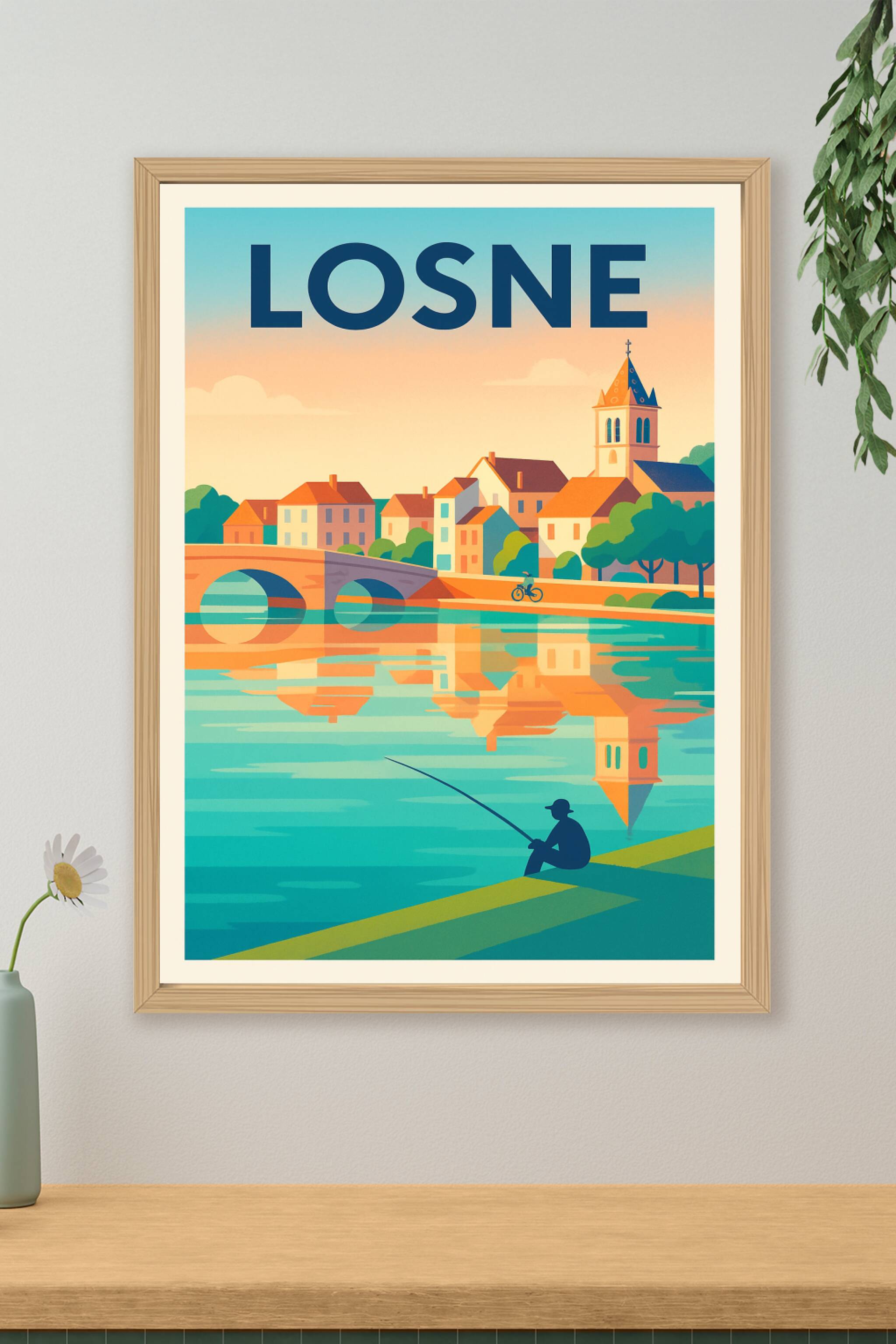 Affiche de Losne - Sérénité au bord de l'eau