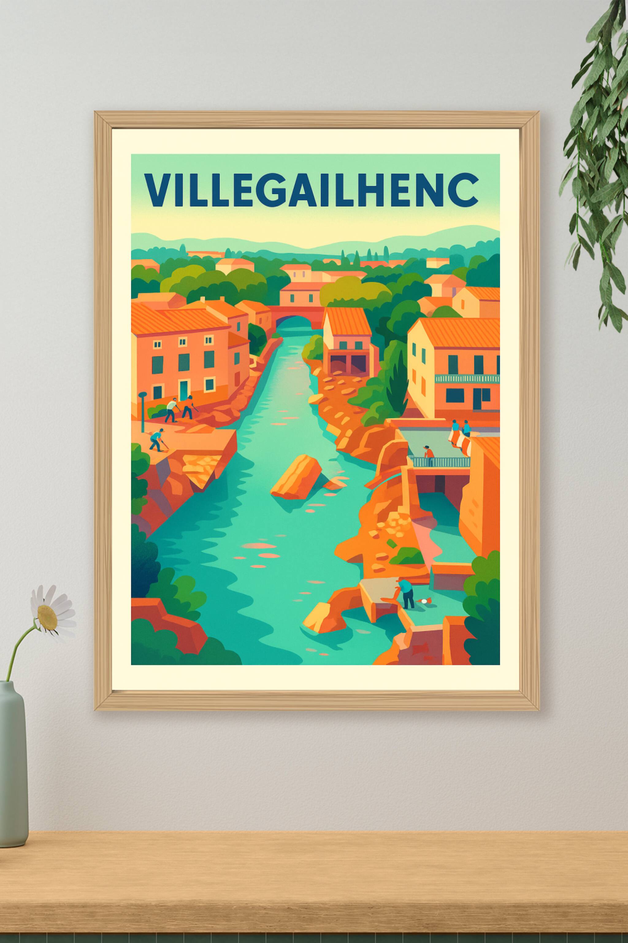 Affiche de Villegailhenc - Charme et sérénité au fil de l'eau