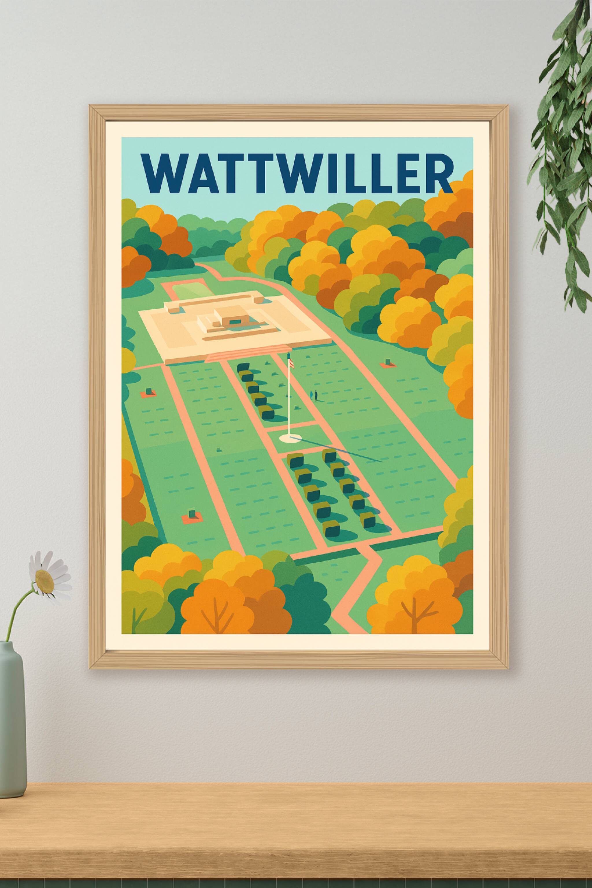 Affiche de Wattwiller - Sérénité et nature en couleur