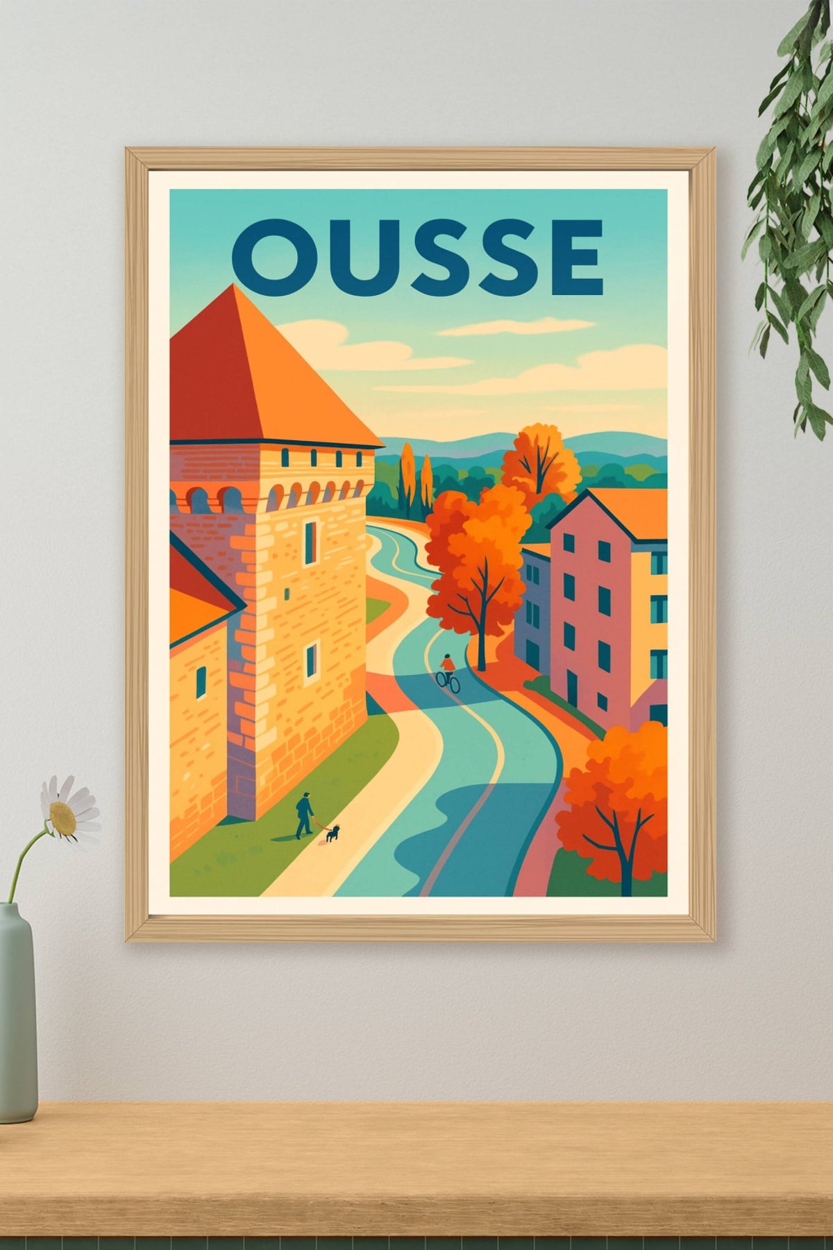 Affiche de Ousse - Charme automnal au bord de l'eau