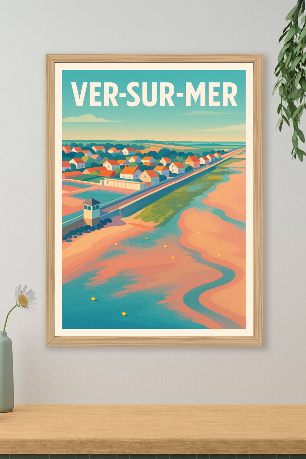 Affiche de Ver-sur-Mer - Charme côtier et douceur normande