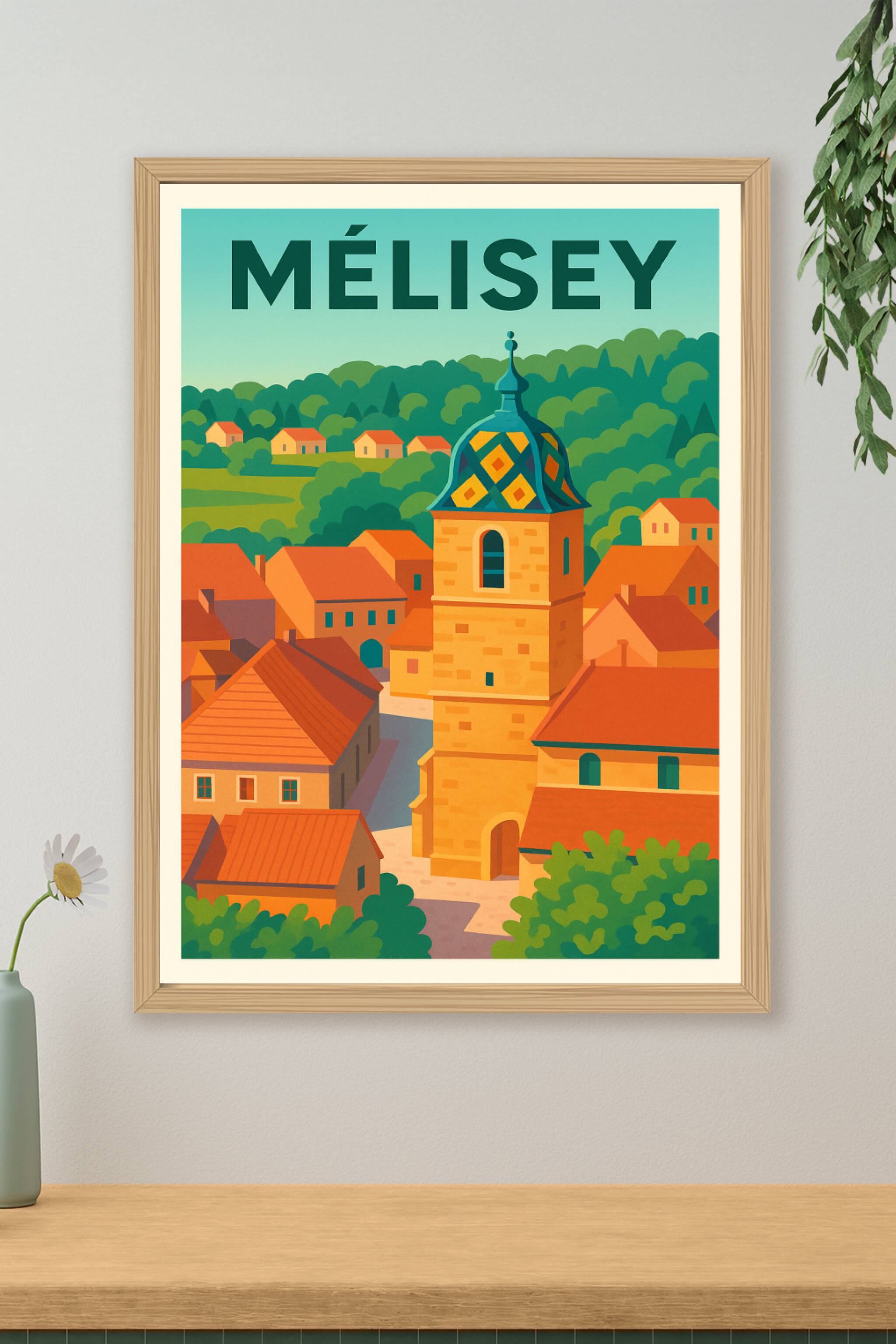Affiche de Mélisey - L'authenticité d'un village verdoyant