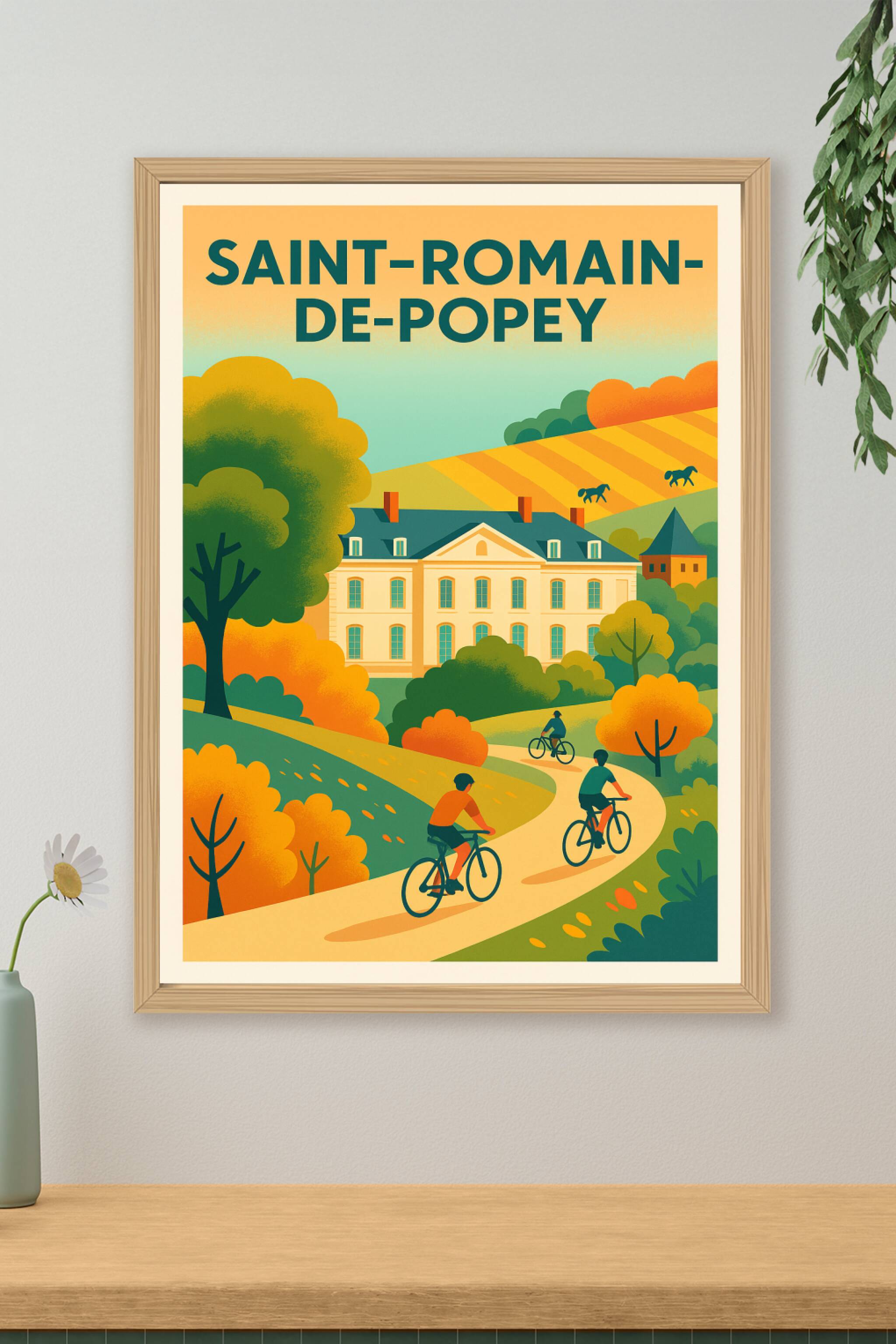 Affiche de Saint-Romain-de-Popey - Évasion bucolique à vélo