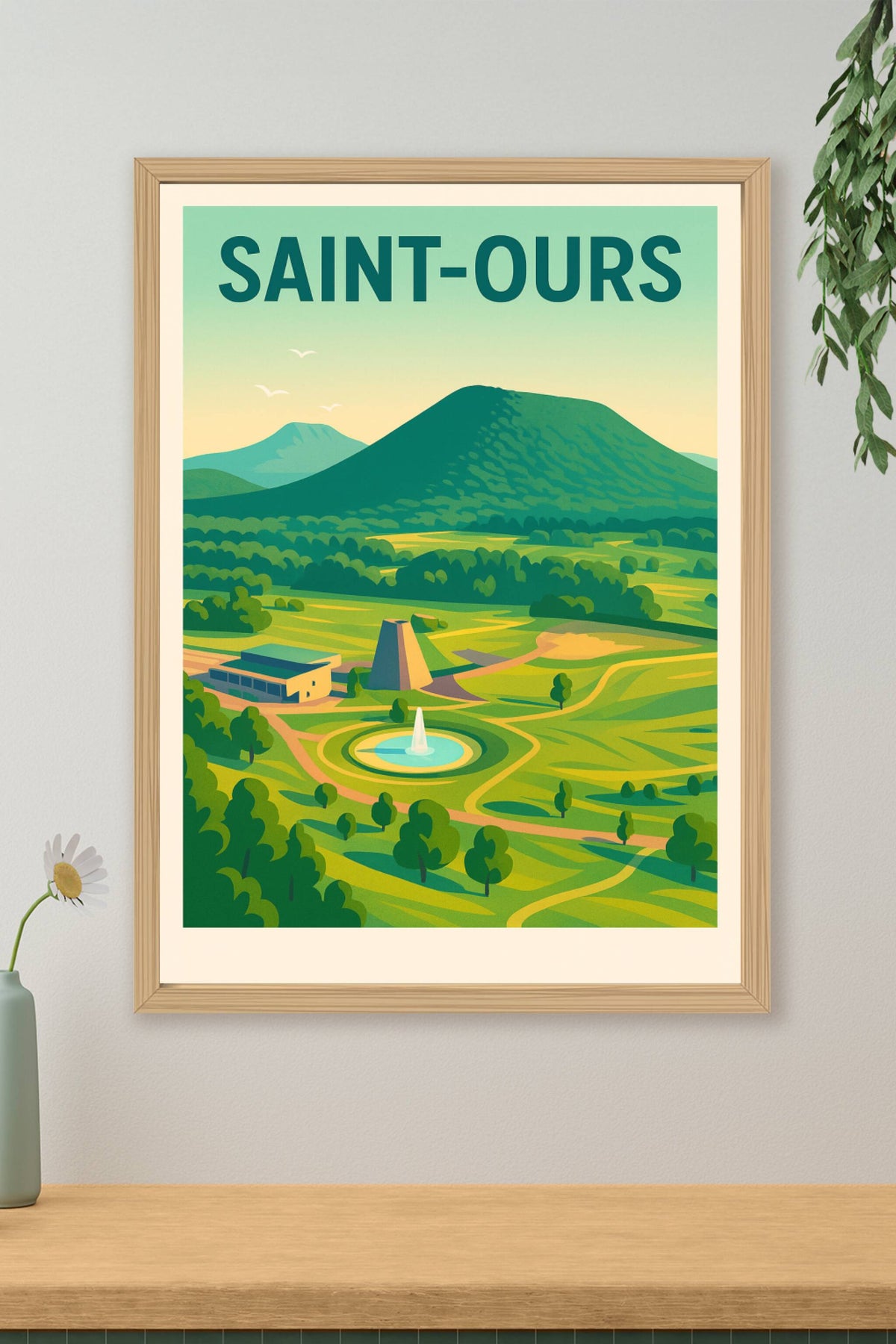 Affiche de Saint-Ours - Harmonie naturelle au cœur des volcans