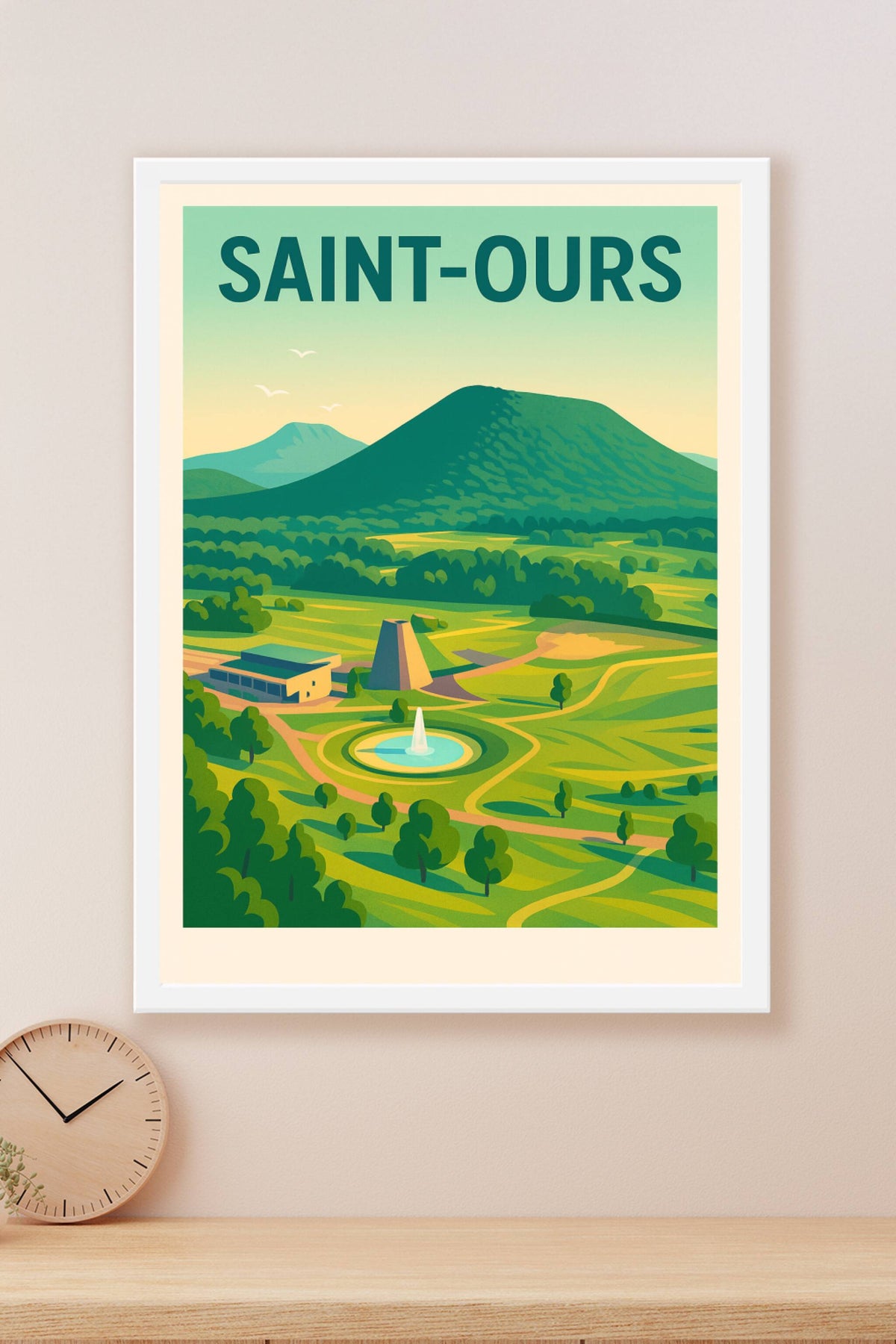 Affiche de Saint-Ours - Harmonie naturelle au cœur des volcans