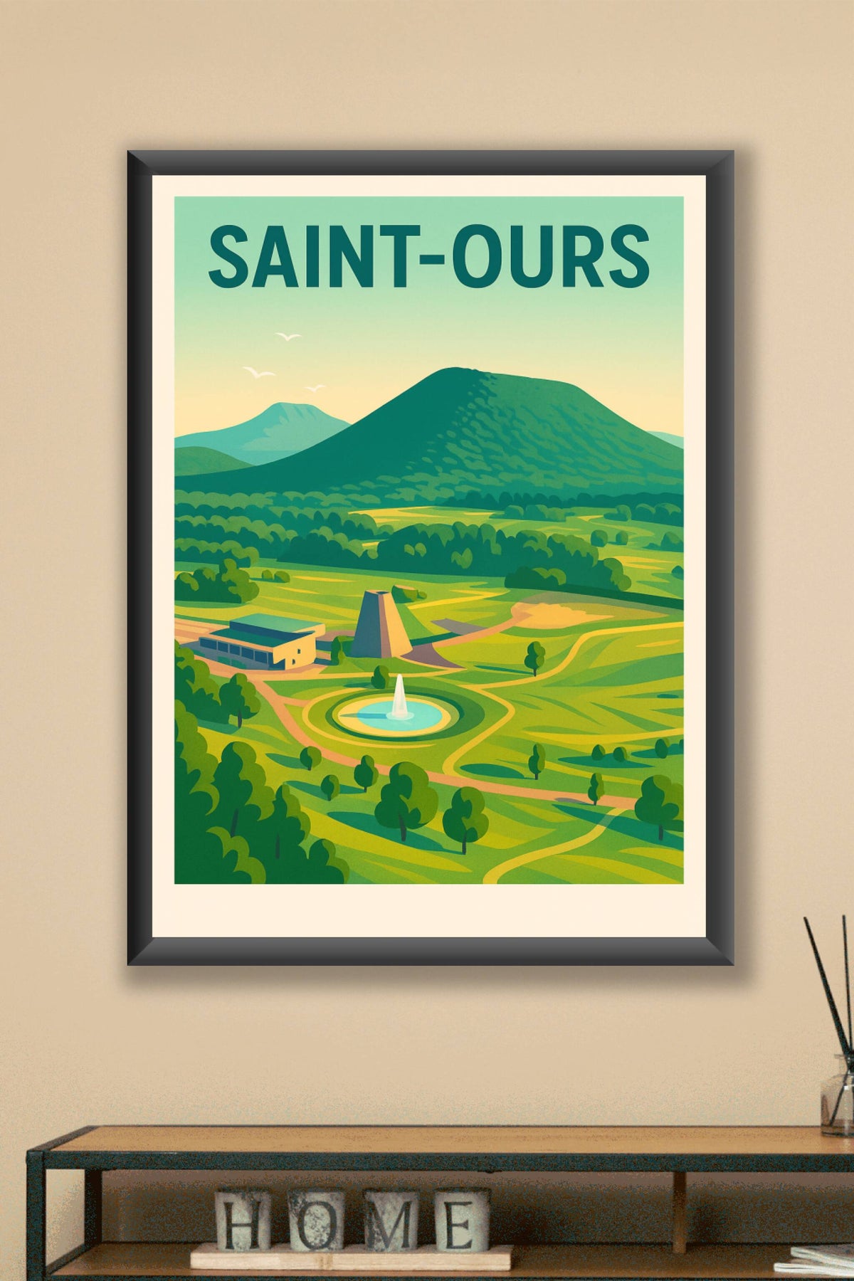 Affiche de Saint-Ours - Harmonie naturelle au cœur des volcans
