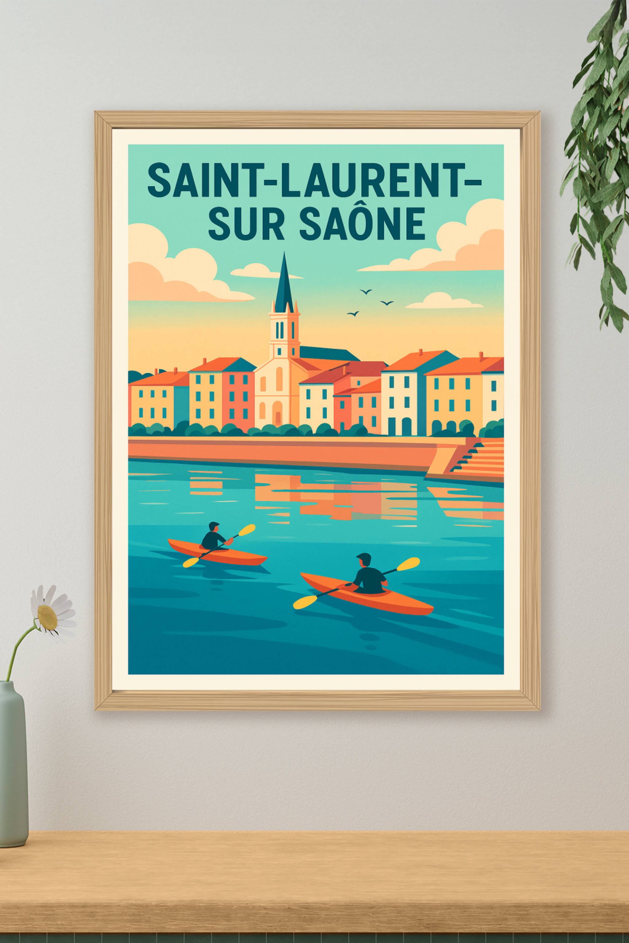 Affiche de Saint-Laurent-sur-Saône - Sérénité au fil de l'eau