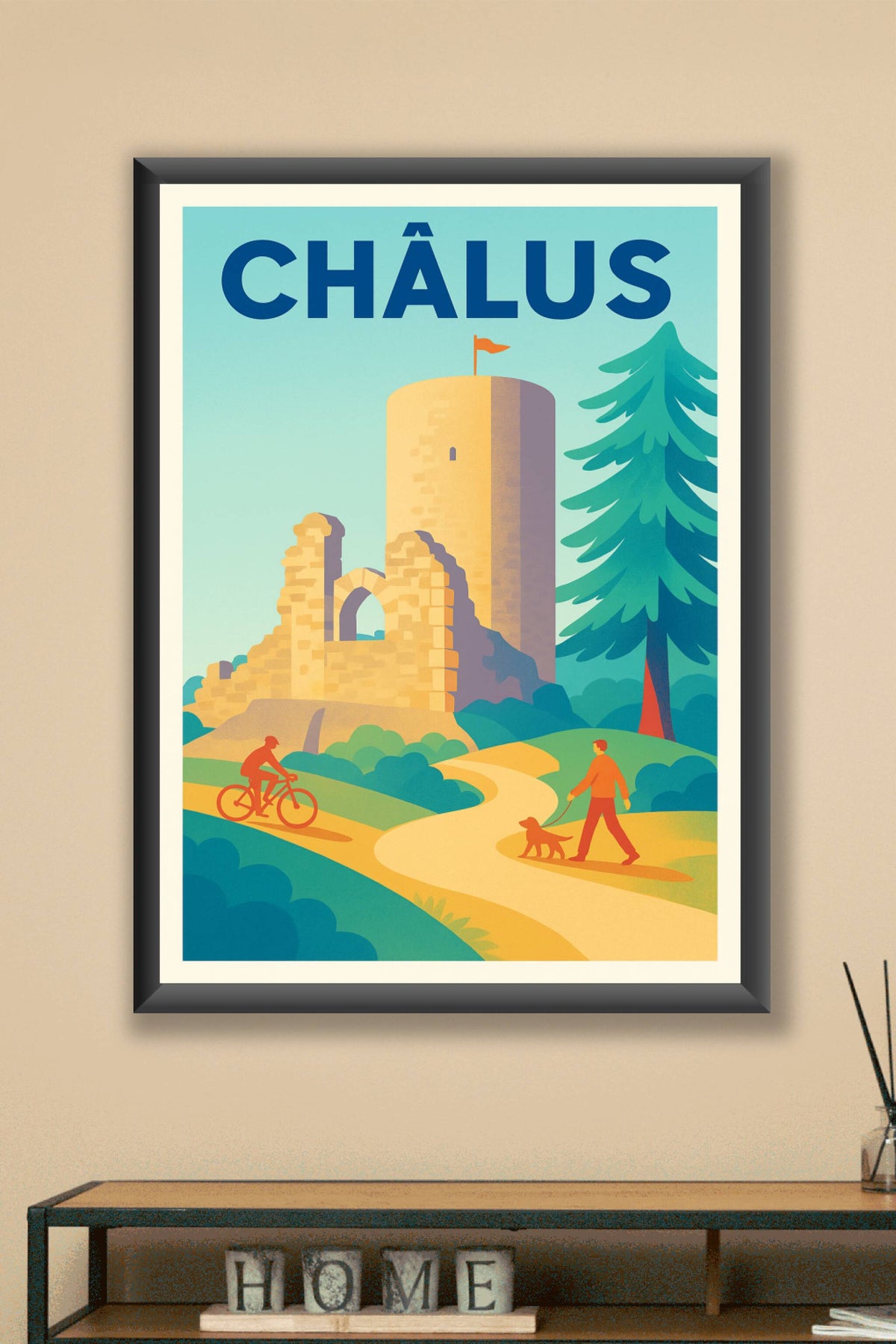Affiche de Châlus - Charme historique et nature apaisante