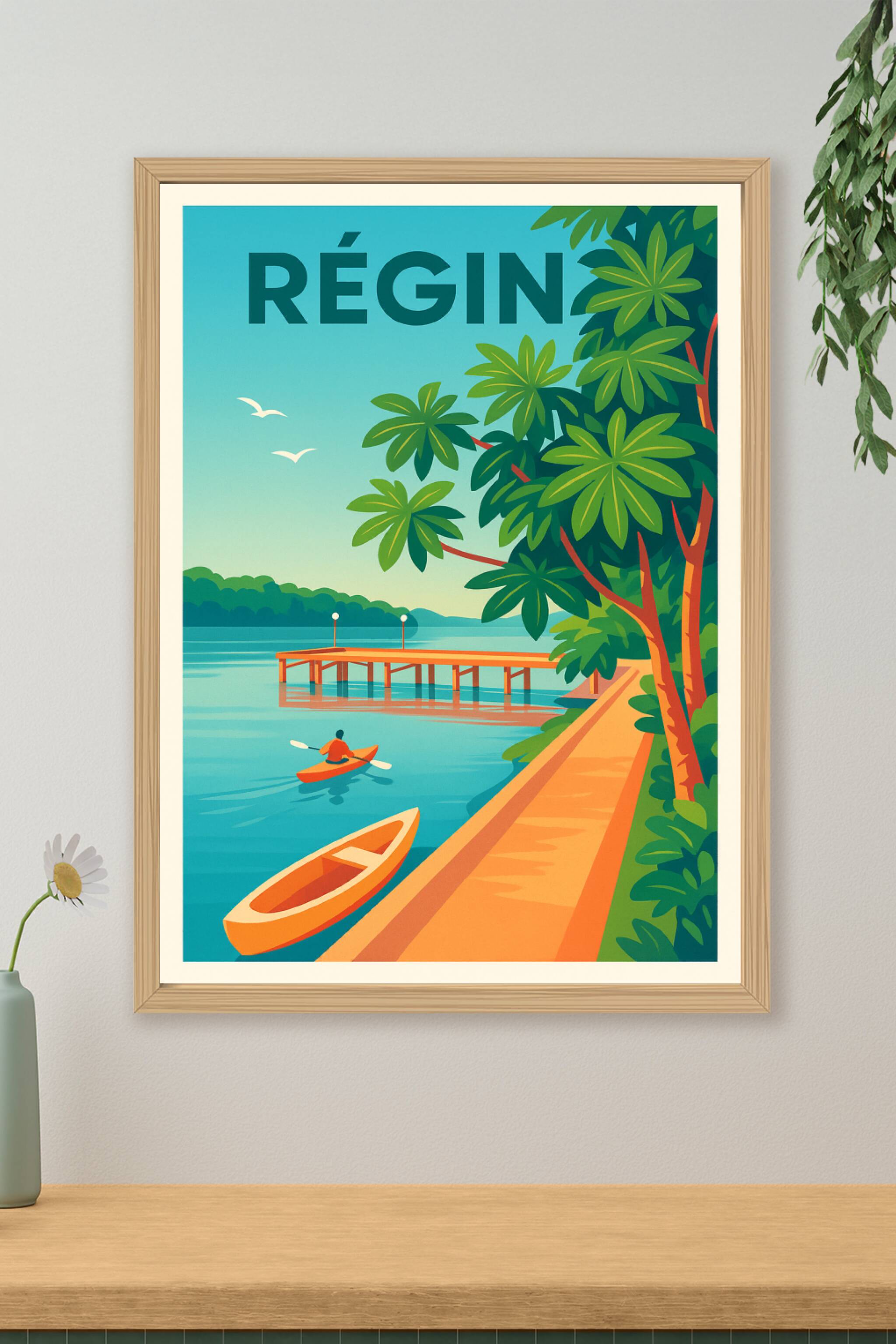 Affiche de Régina - Invitation à la détente au bord de l'eau