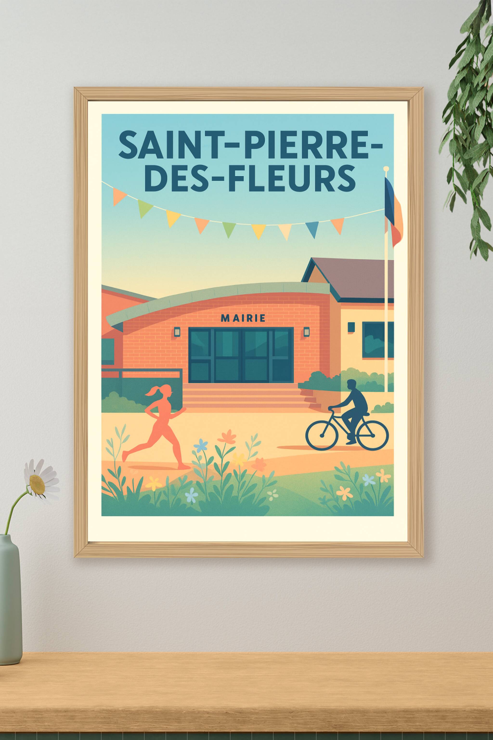 Affiche de Saint-Pierre-des-Fleurs - Un coin de charme tranquille