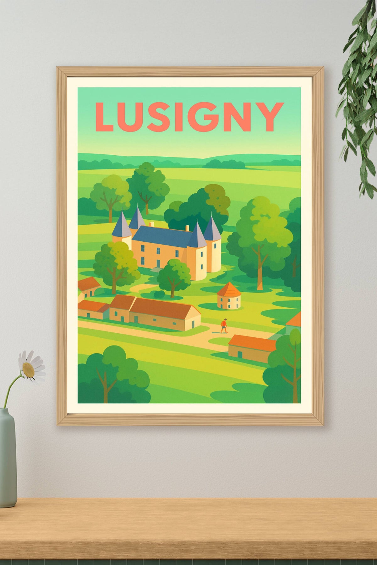 Affiche de Lusigny - Charme bucolique et patrimoine champêtre