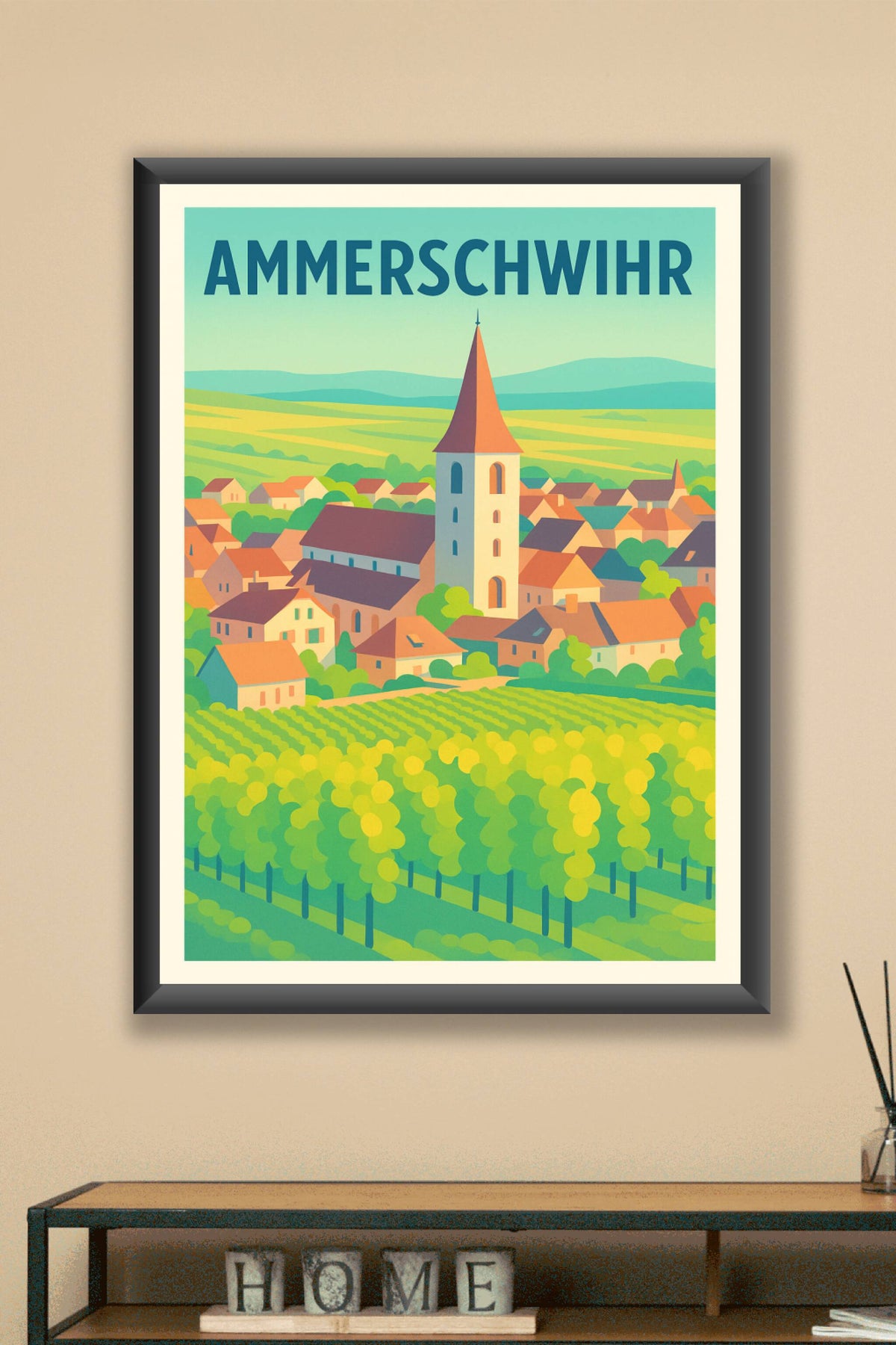 Affiche de Ammerschwihr - Charme et vignobles alsaciens en couleurs