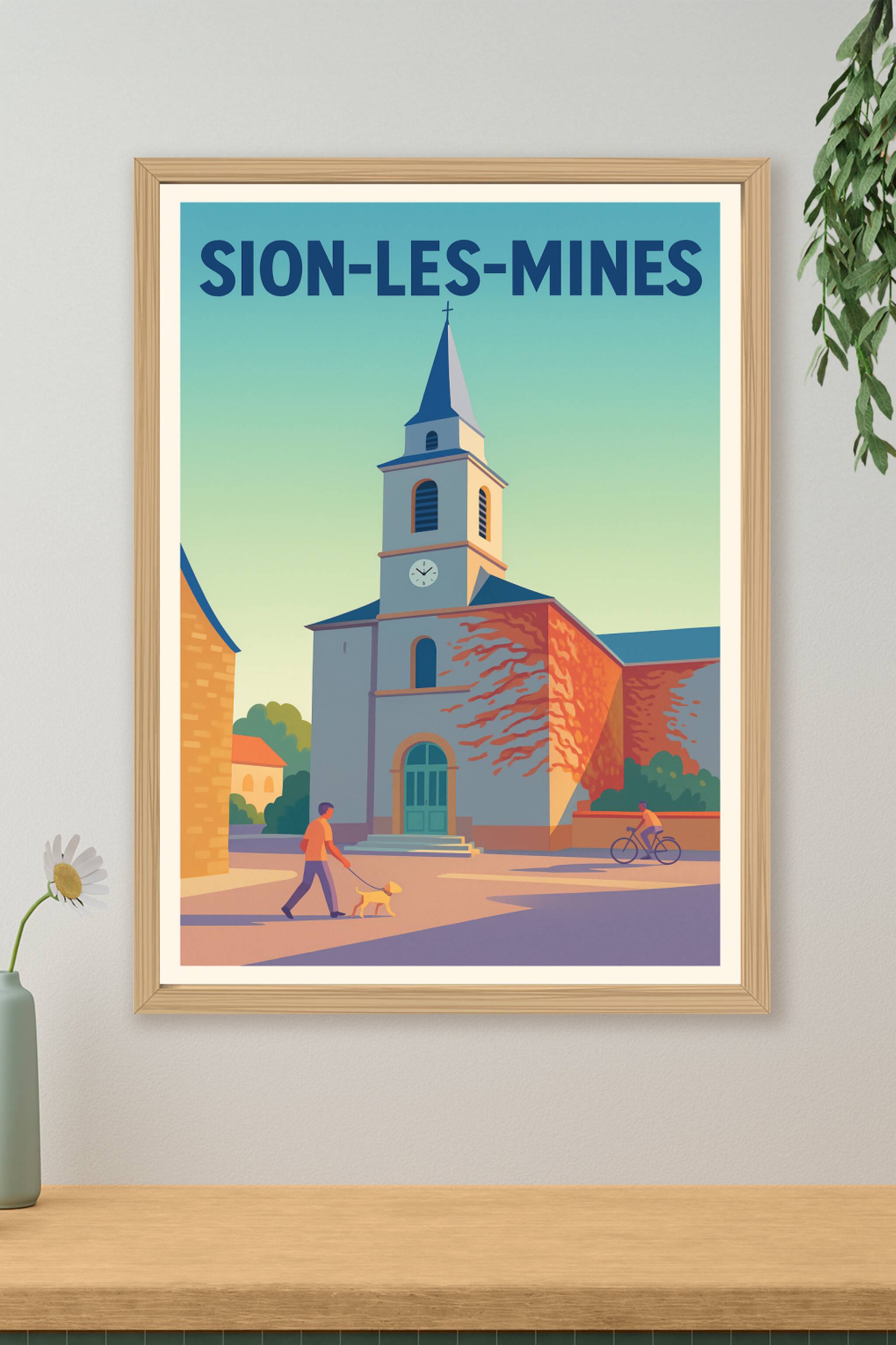 Affiche de Sion-les-Mines - Charme paisible du cœur de village