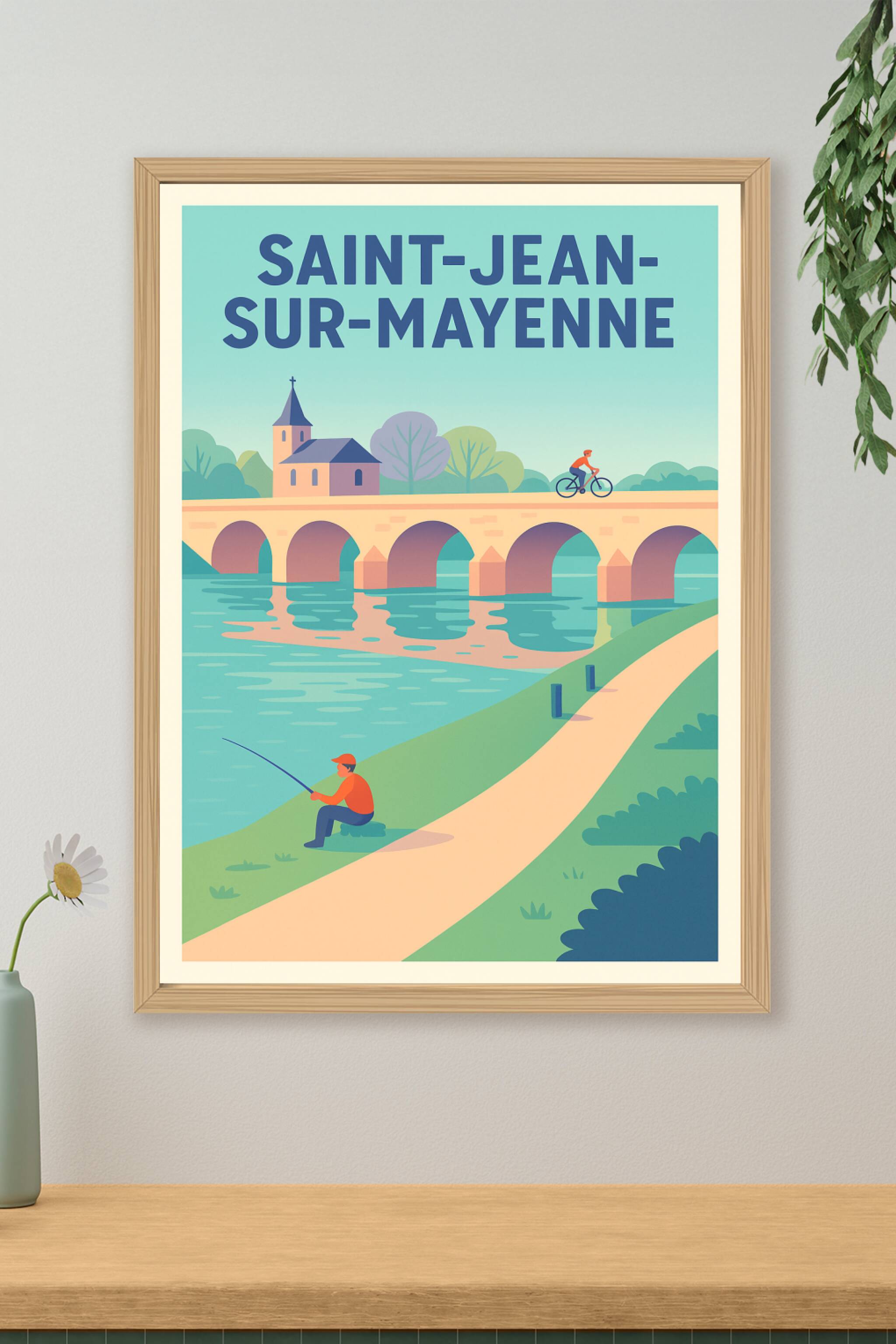 Affiche de Saint-Jean-sur-Mayenne - Sérénité au fil de l'eau