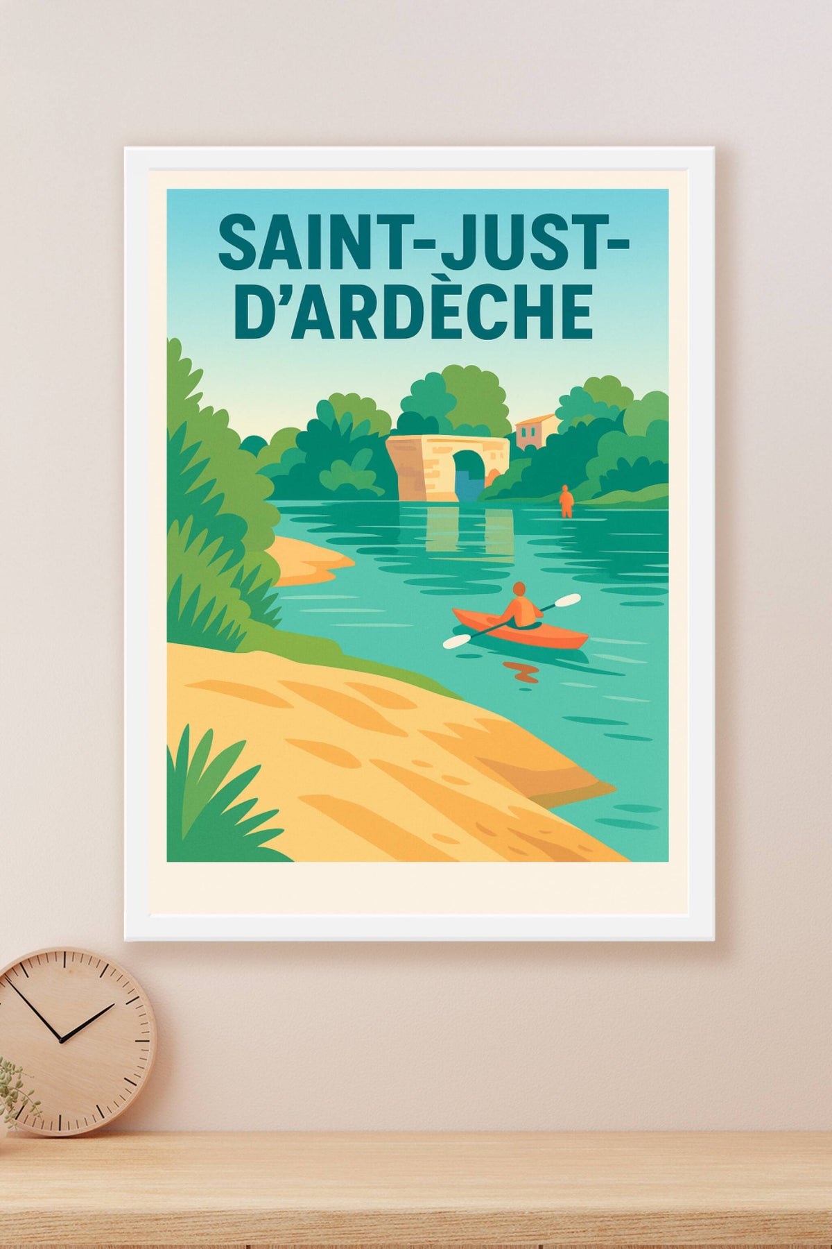 Affiche de Saint-Just-d'Ardèche - Évasion au fil de l'eau