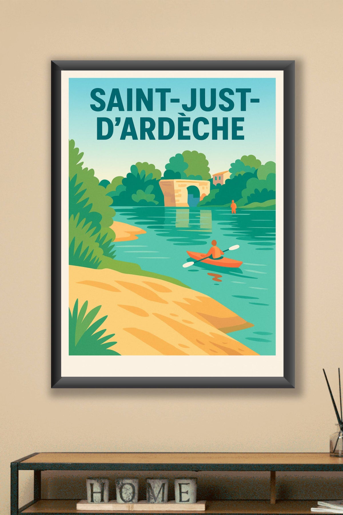 Affiche de Saint-Just-d'Ardèche - Évasion au fil de l'eau