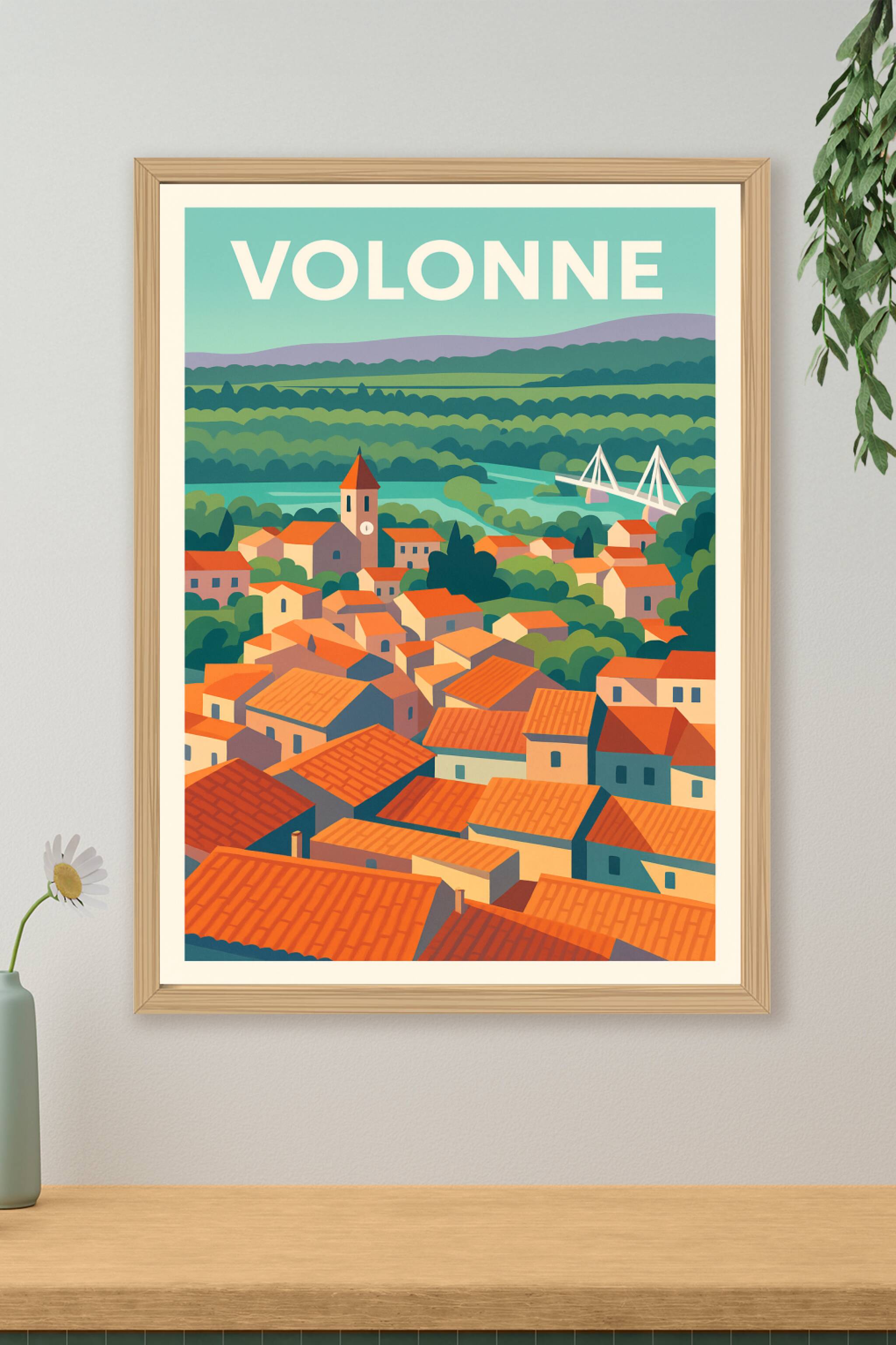 Affiche de Volonne - Charme et authenticité provençale à fleur de ciel