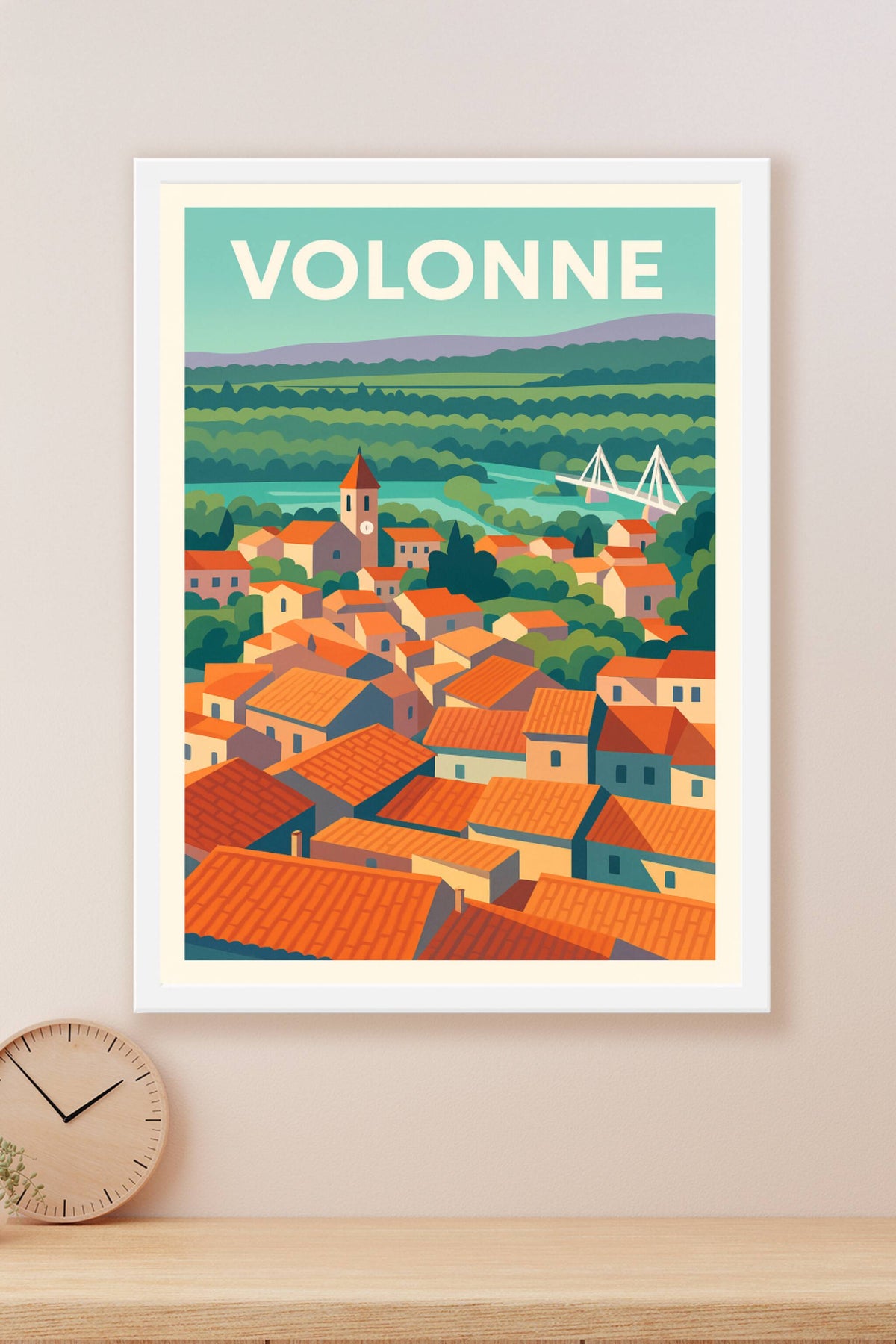 Affiche de Volonne - Charme et authenticité provençale à fleur de ciel