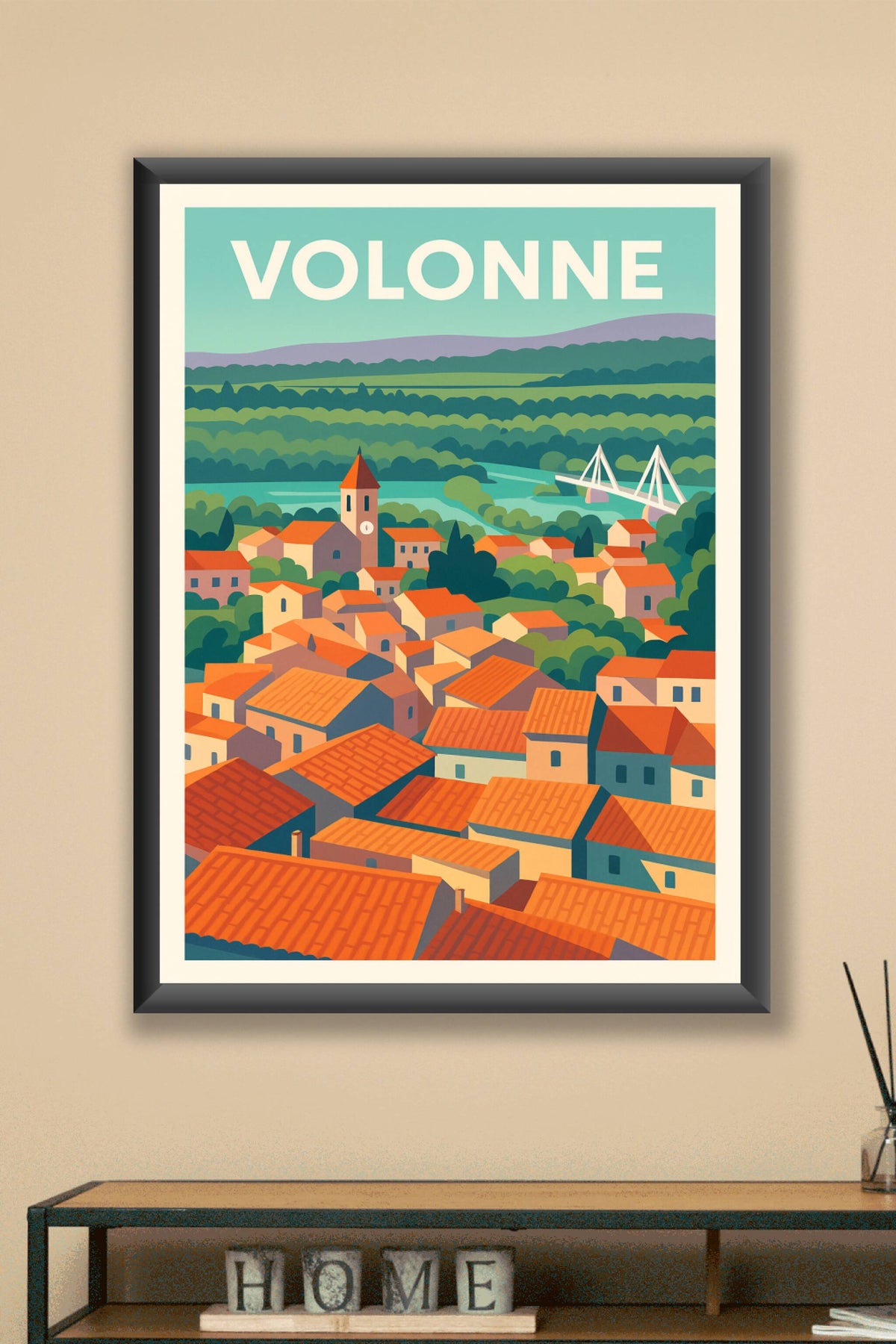 Affiche de Volonne - Charme et authenticité provençale à fleur de ciel