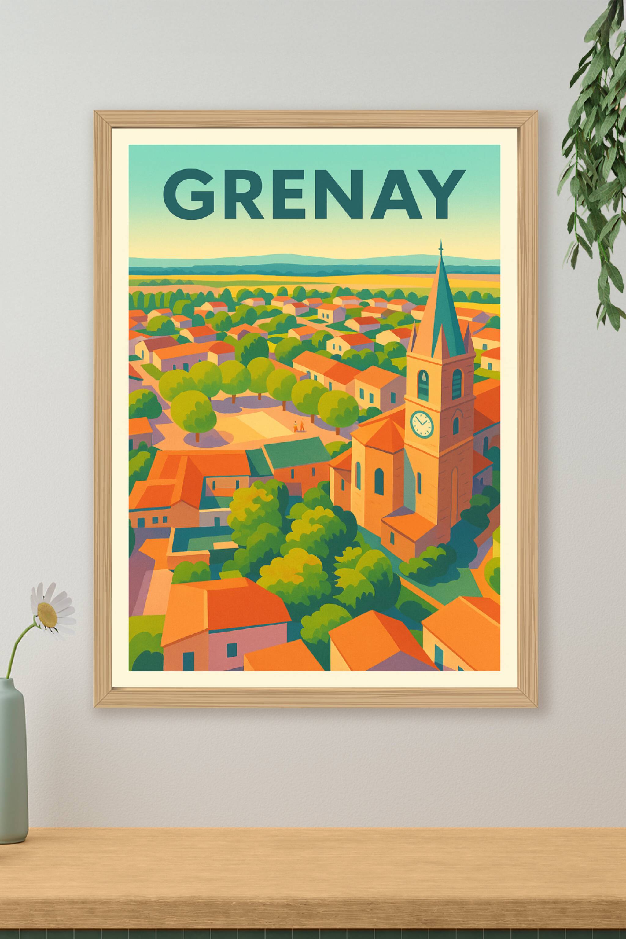 Affiche de Grenay - Charme et Sérénité Provençale