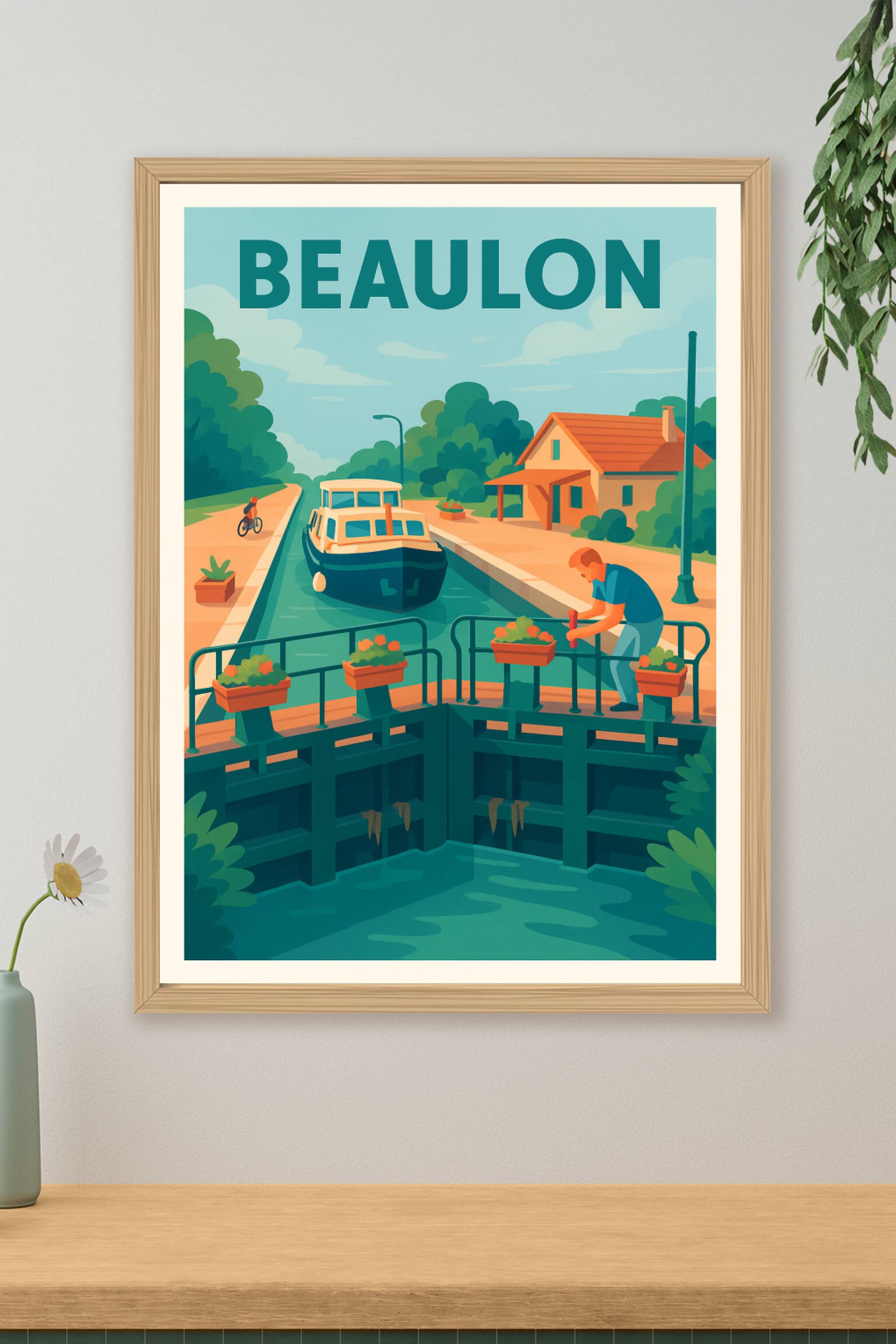 Affiche de Beaulon - Charme paisible au bord du canal