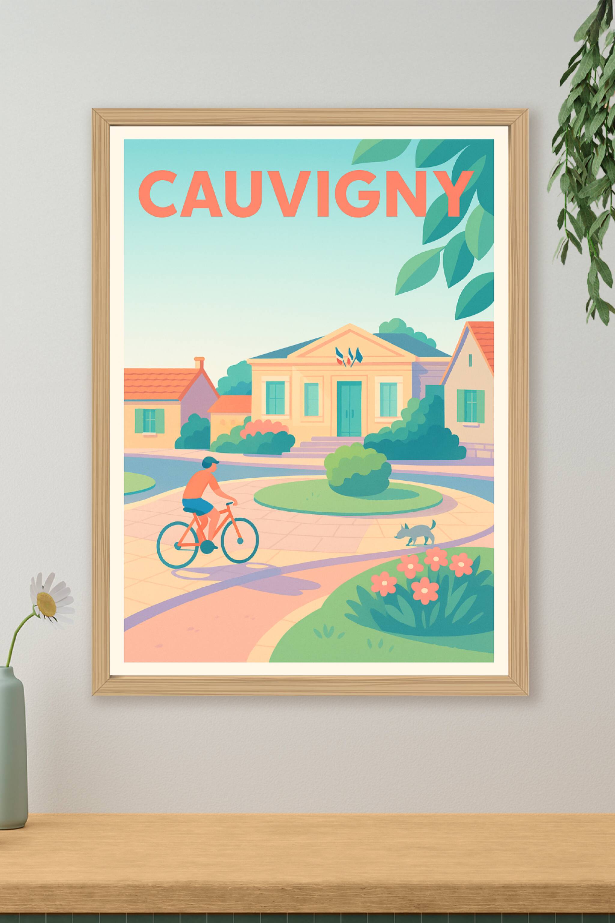 Affiche de Cauvigny - Charme paisible d'un village français