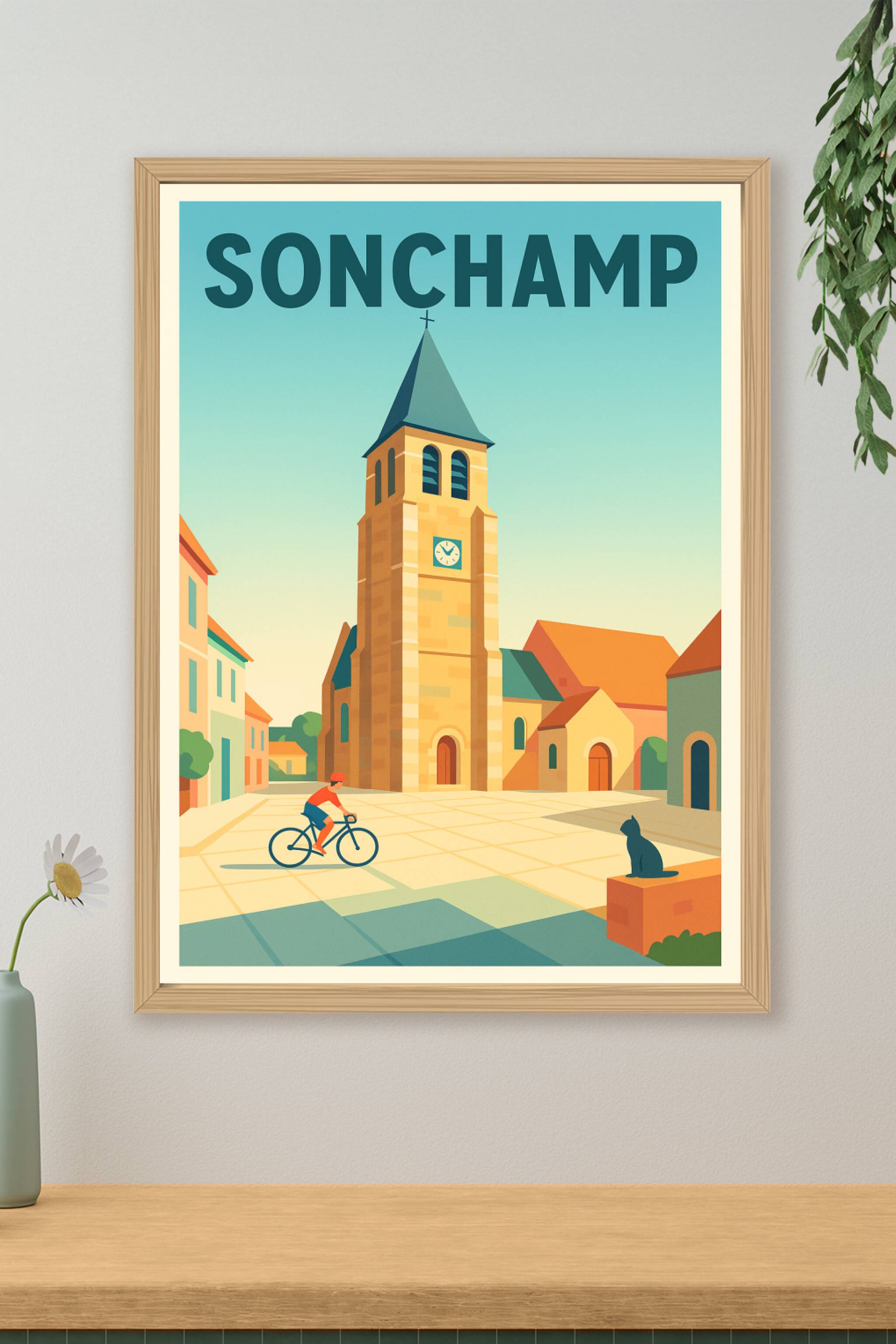 Affiche de Sonchamp - Charme paisible d'un village typique