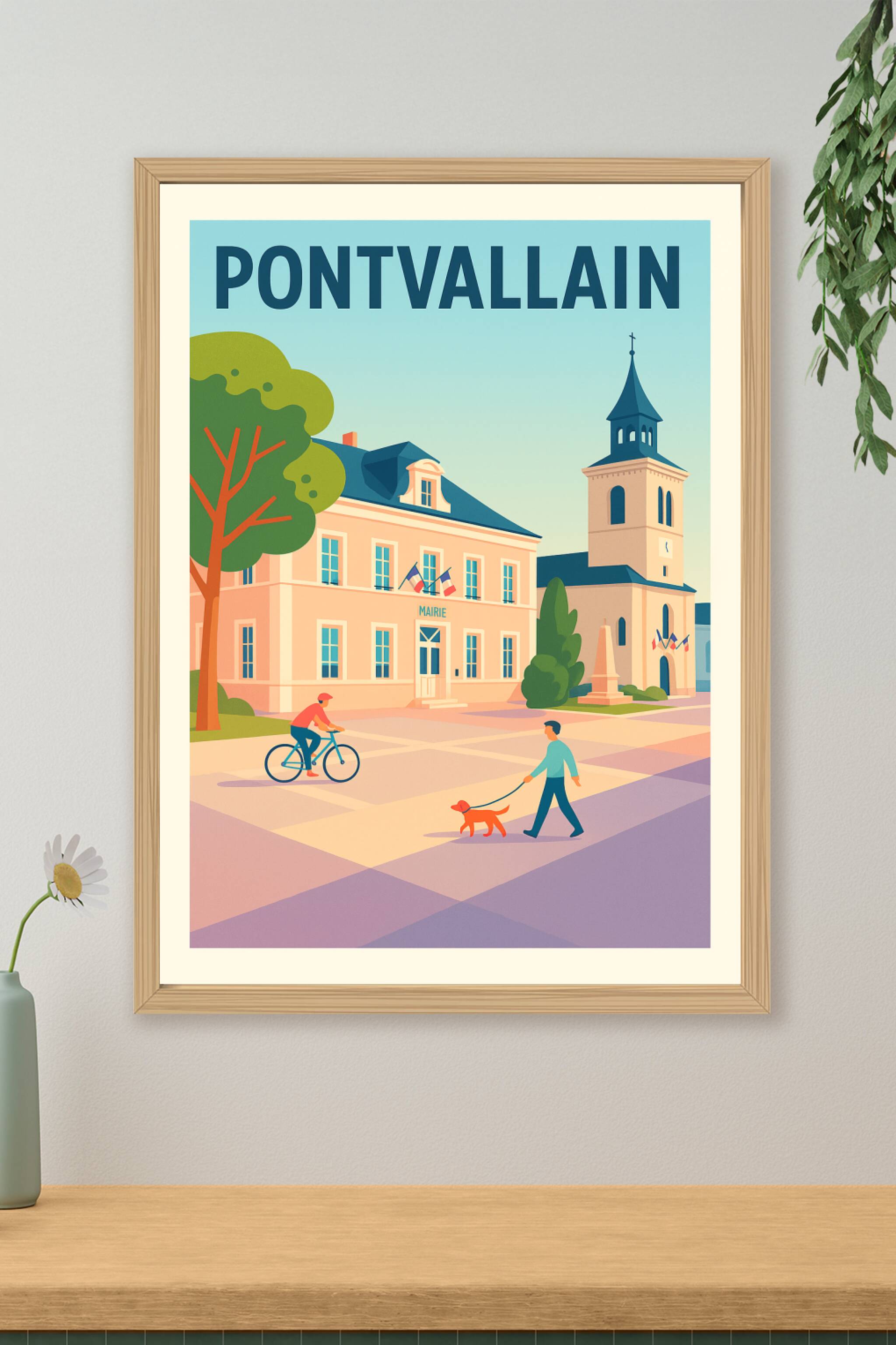 Affiche de Pontvallain - Charme paisible et quotidien